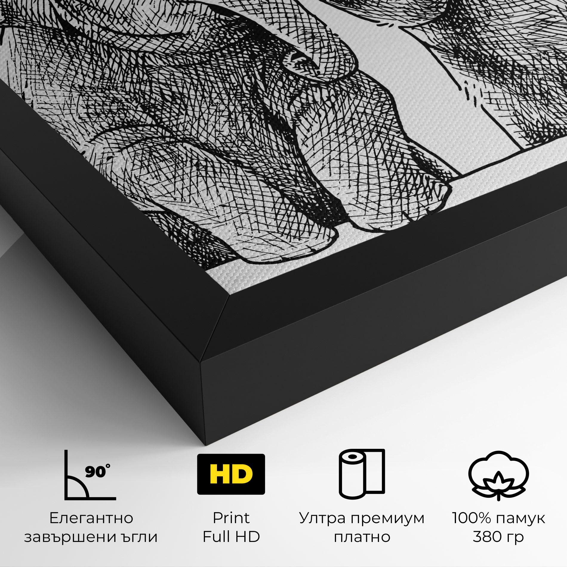 Картина на платно Baby Elephants mockup 4