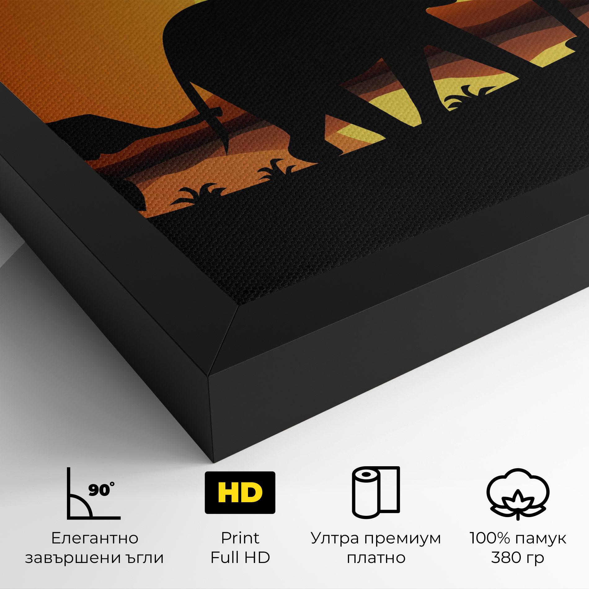 Картина на платно Elephant Sunset mockup 4