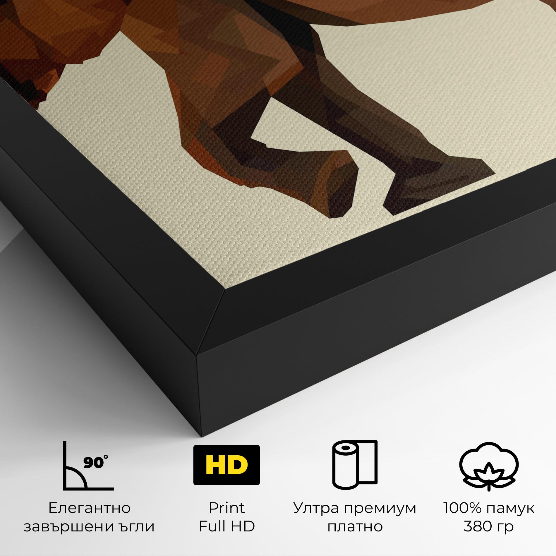 Картина на платно Walking Elephant Cream mockup 4