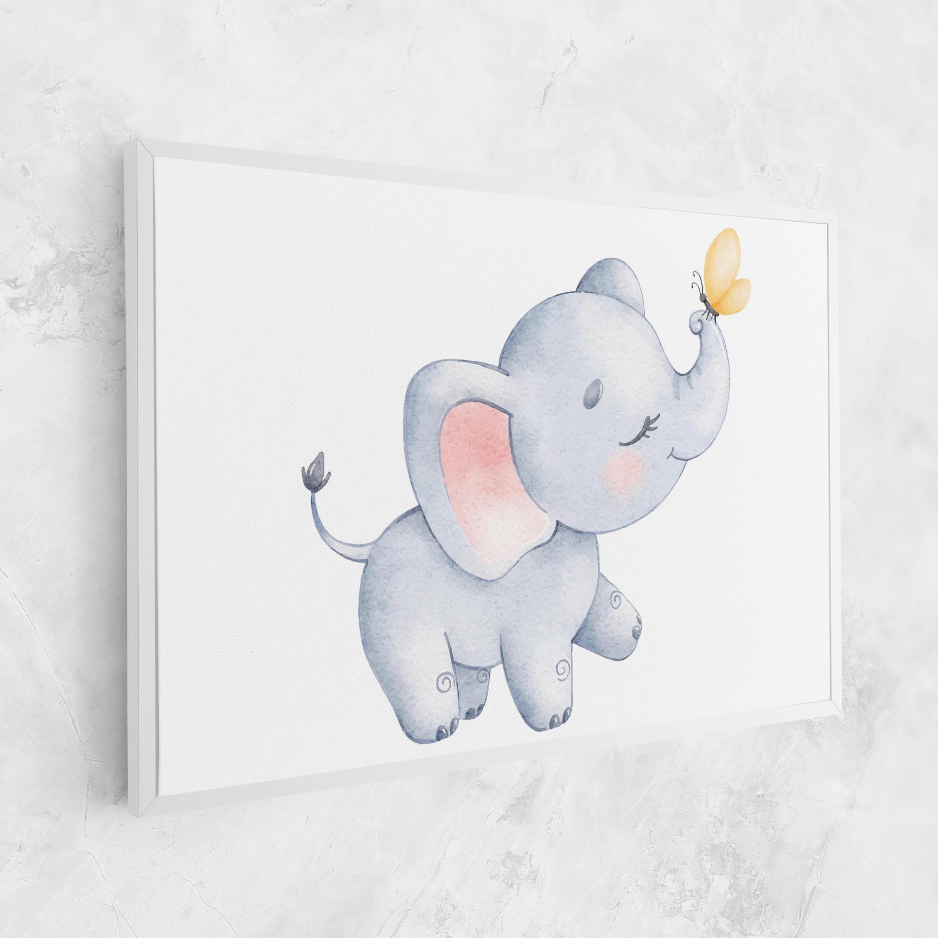 Картина на платно Elephant Butterfly mockup 1