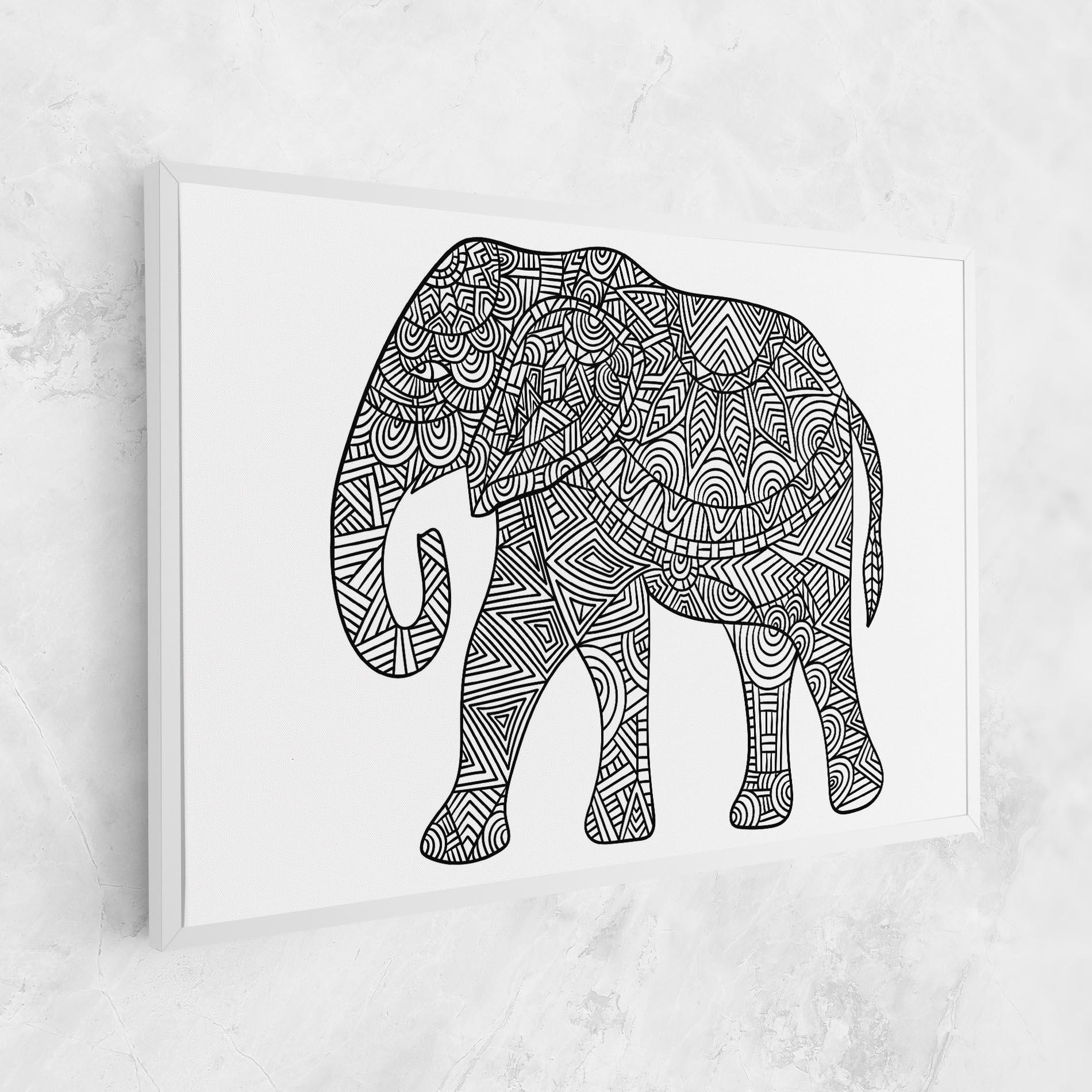 Картина на платно Elephant Mandala mockup 1