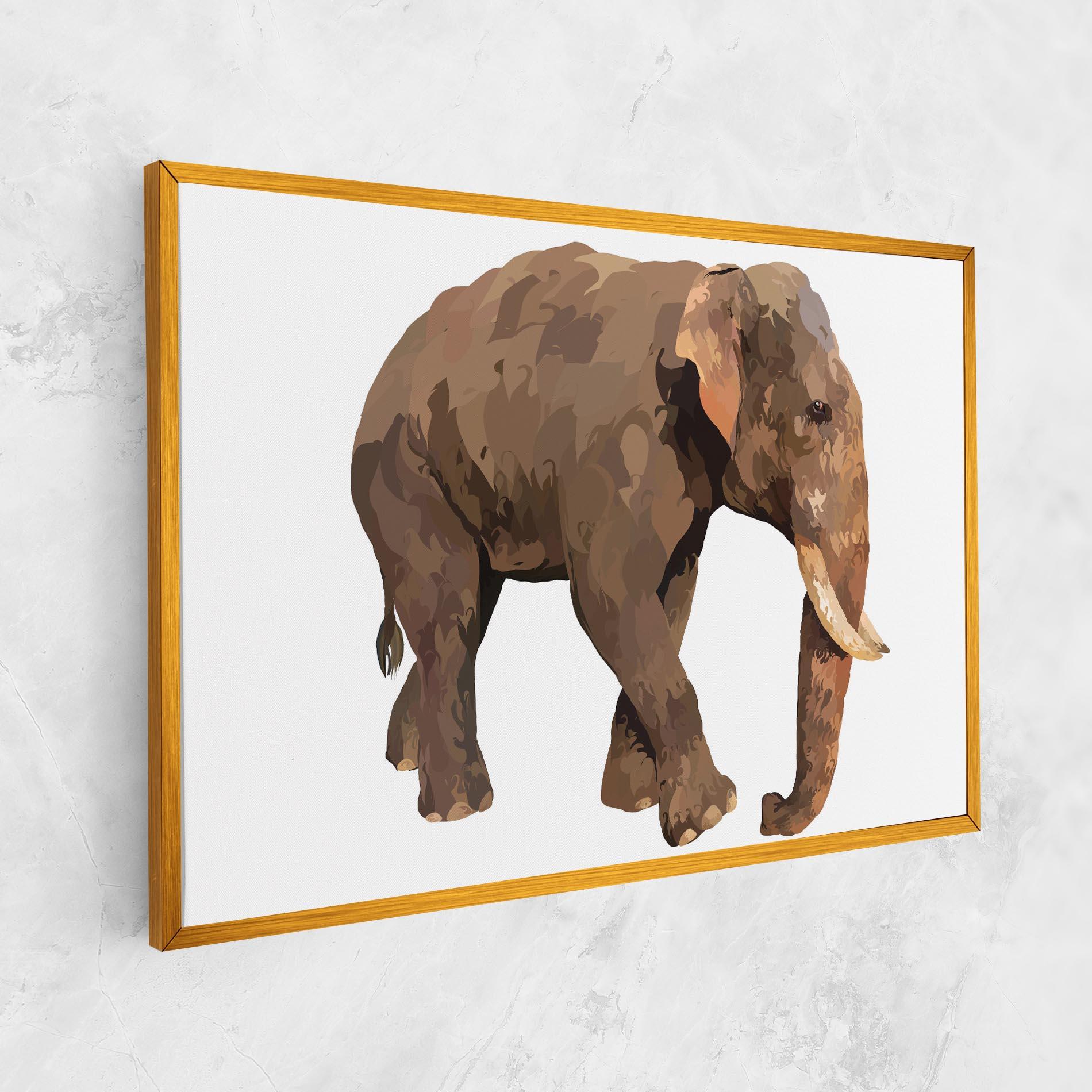 Картина на платно Brown Elephant mockup 1
