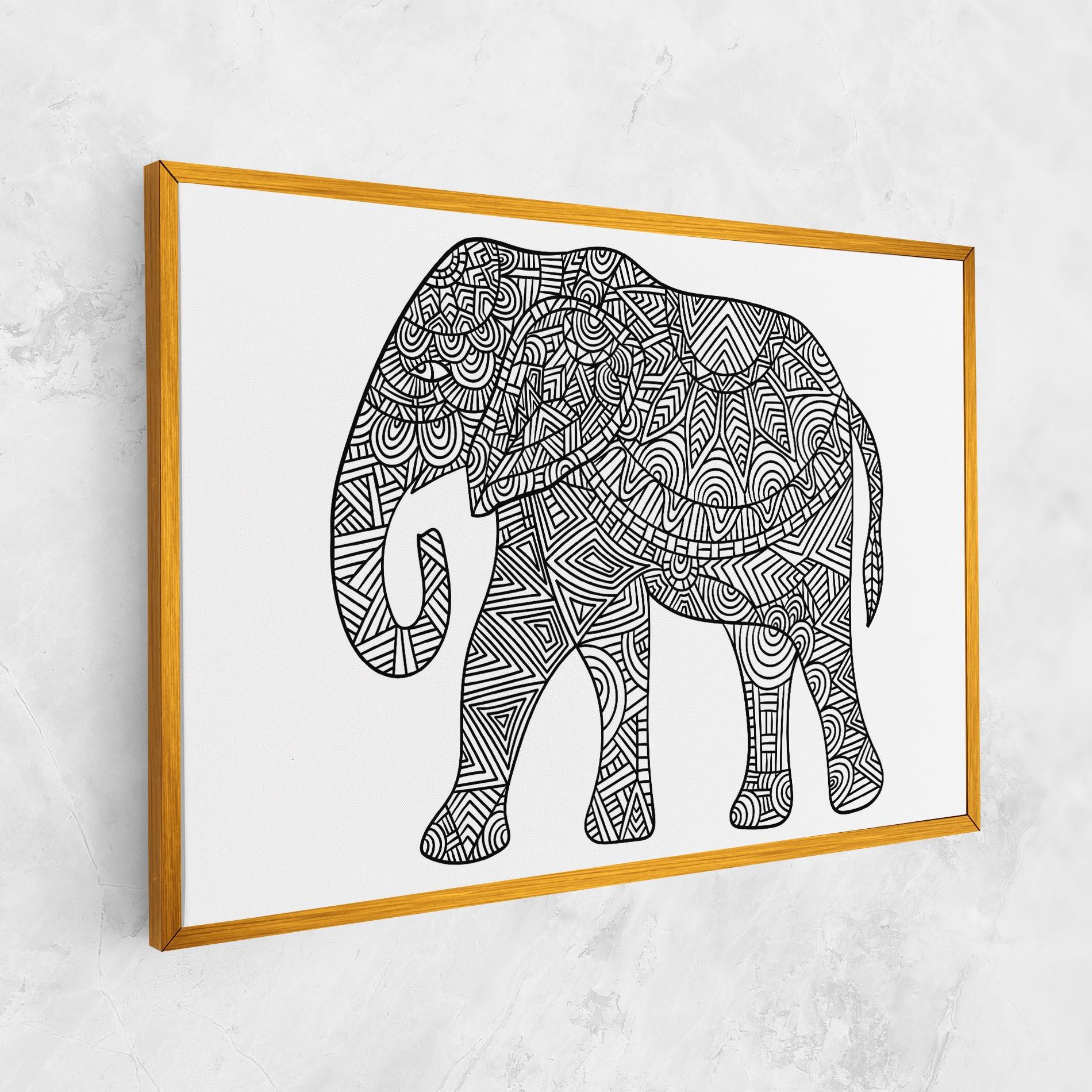Картина на платно Elephant Mandala mockup 1