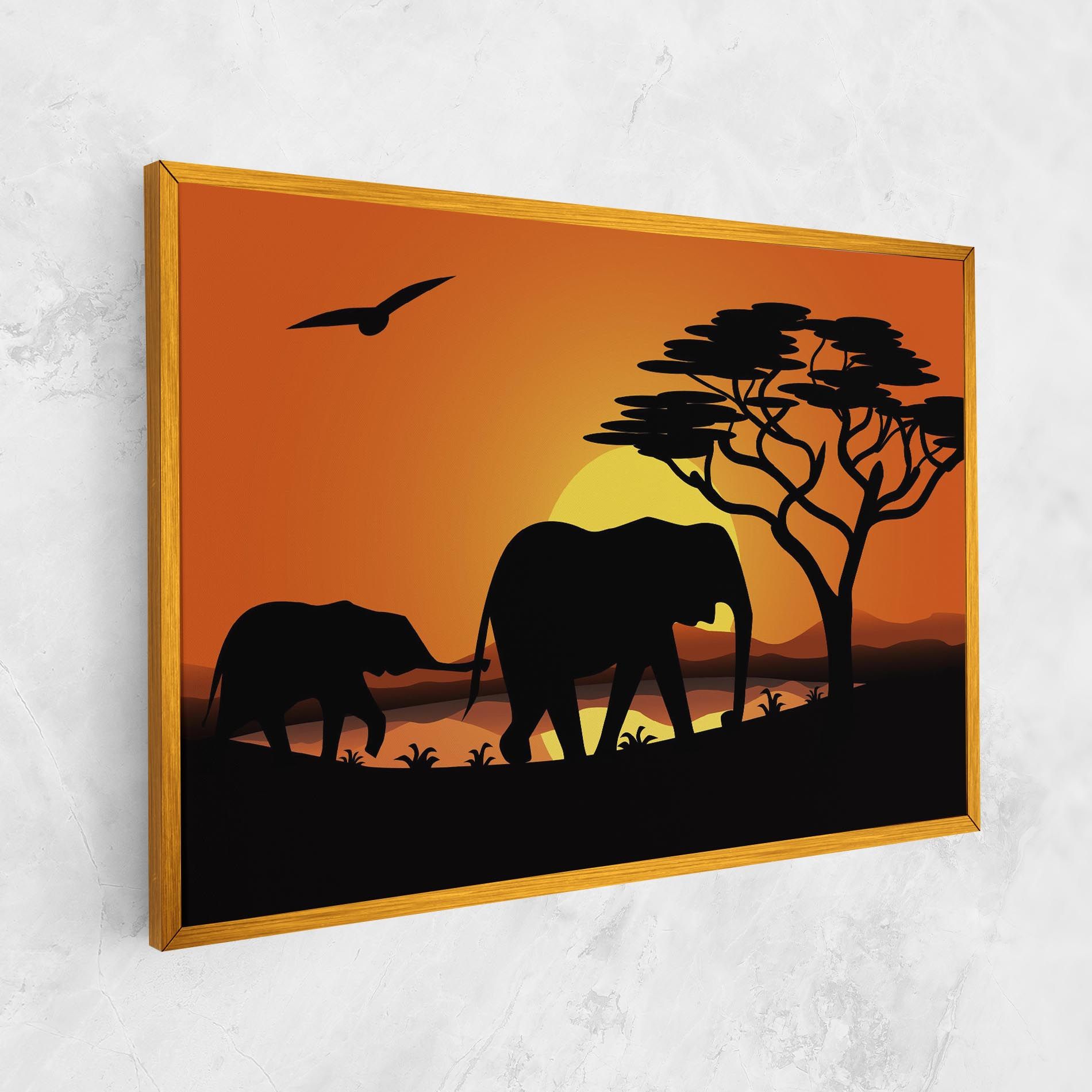 Elephant Sunset mockup 1