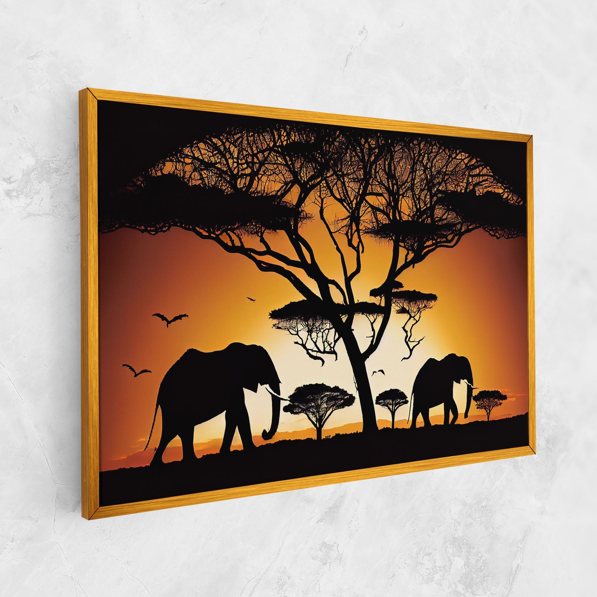 Картина на платно Sunset Silhouette mockup 1