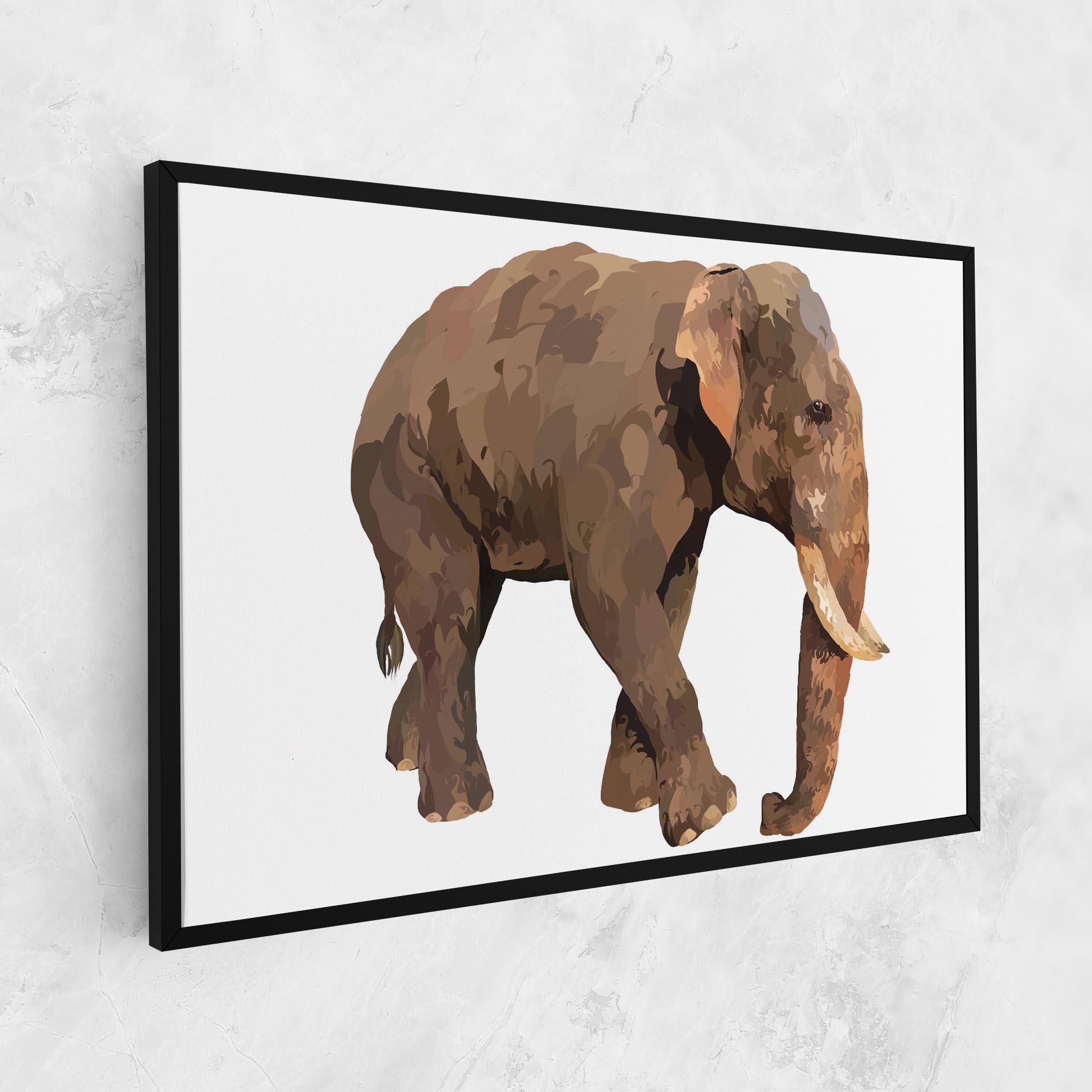Картина на платно Brown Elephant mockup 1