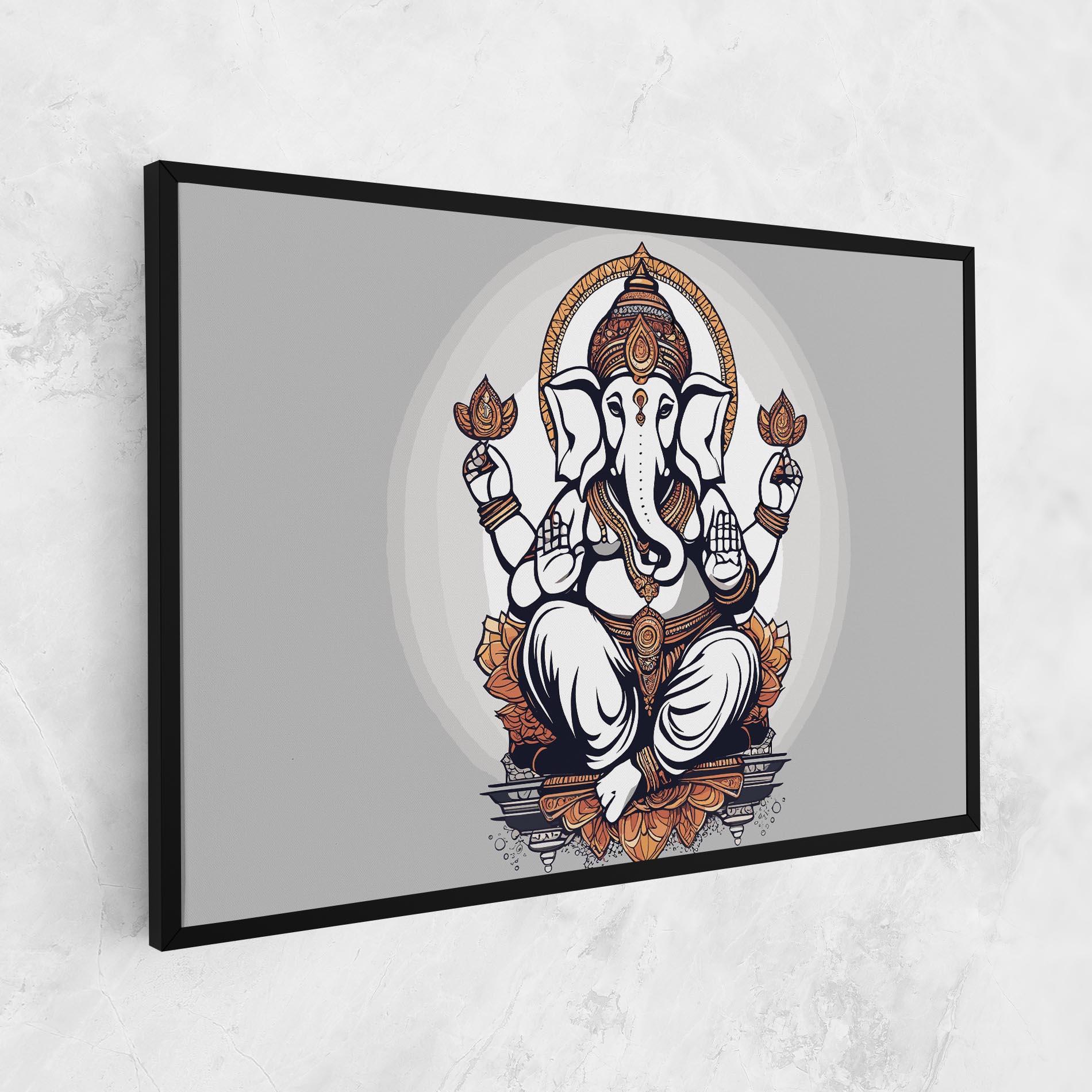 Картина на платно Chaturthi Greys mockup 1
