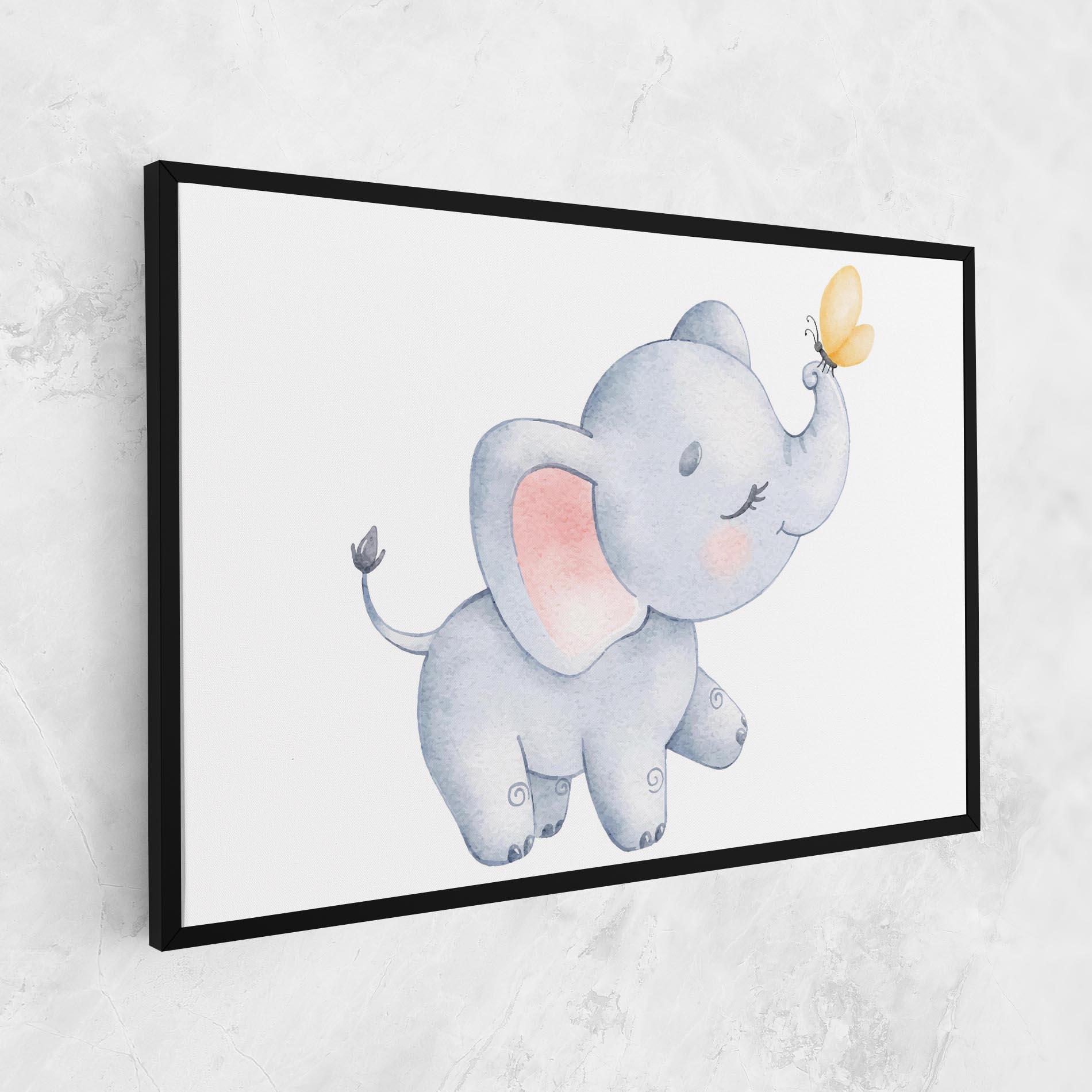 Картина на платно Elephant Butterfly mockup 1