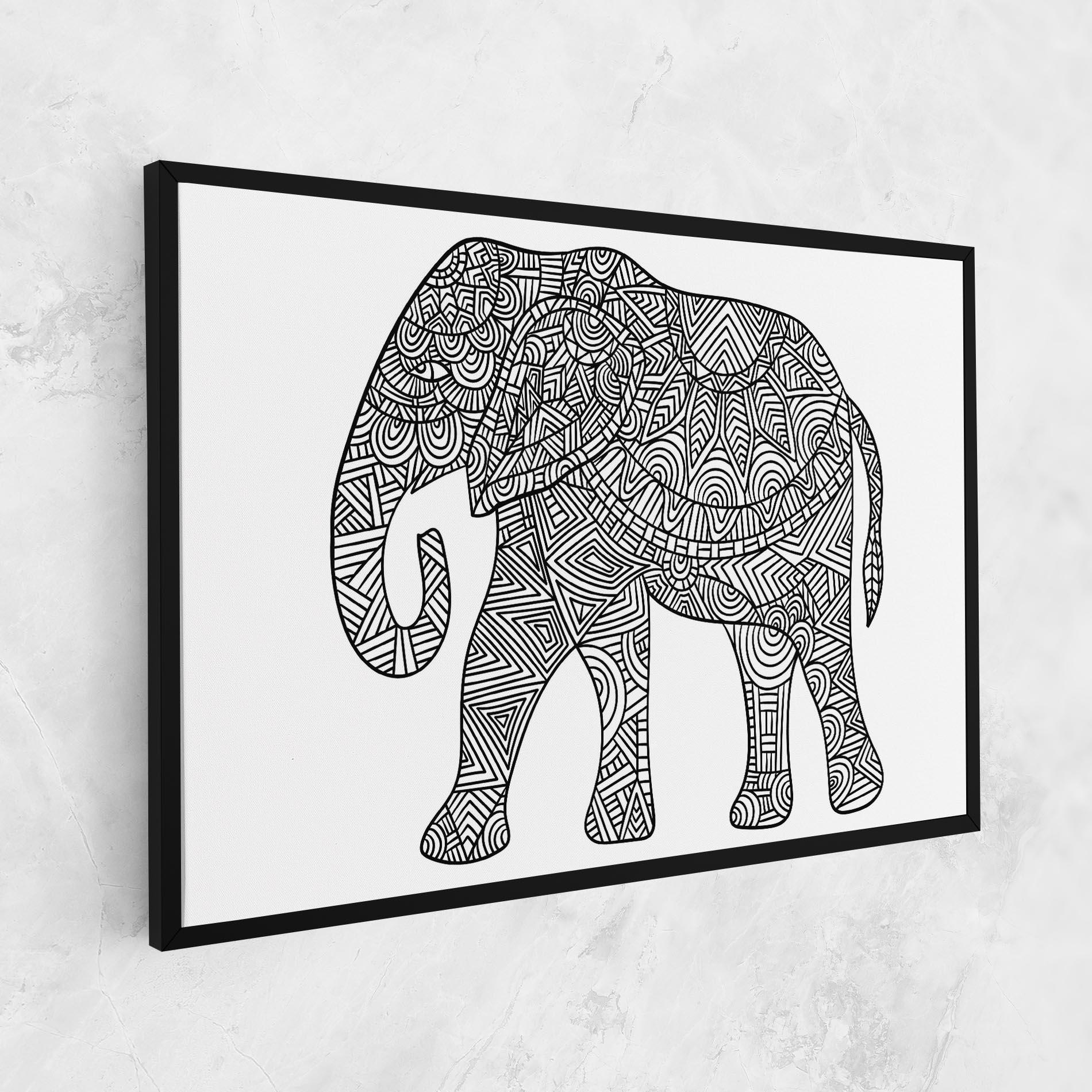 Картина на платно Elephant Mandala mockup 1