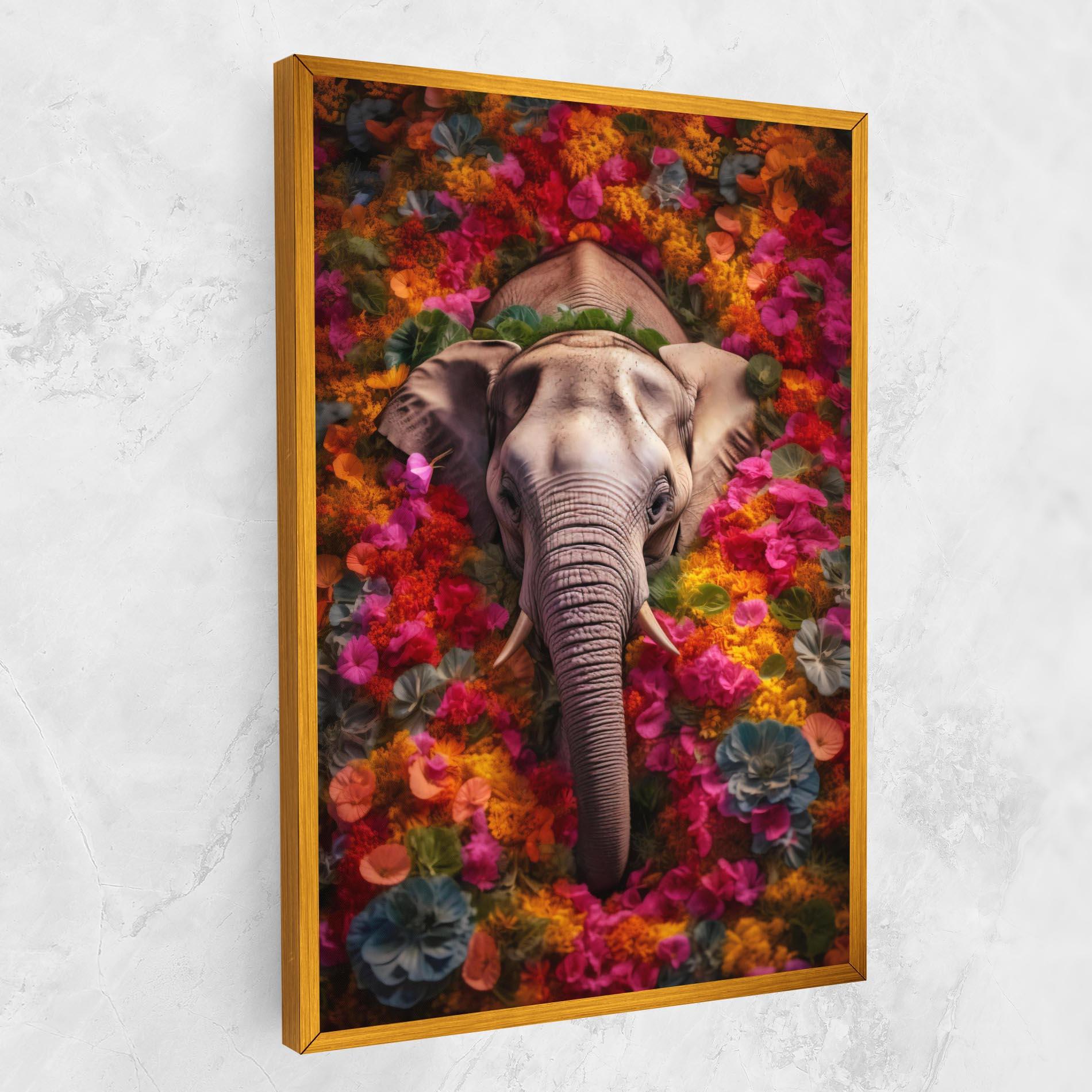Картина на платно Flower Elephant mockup 1