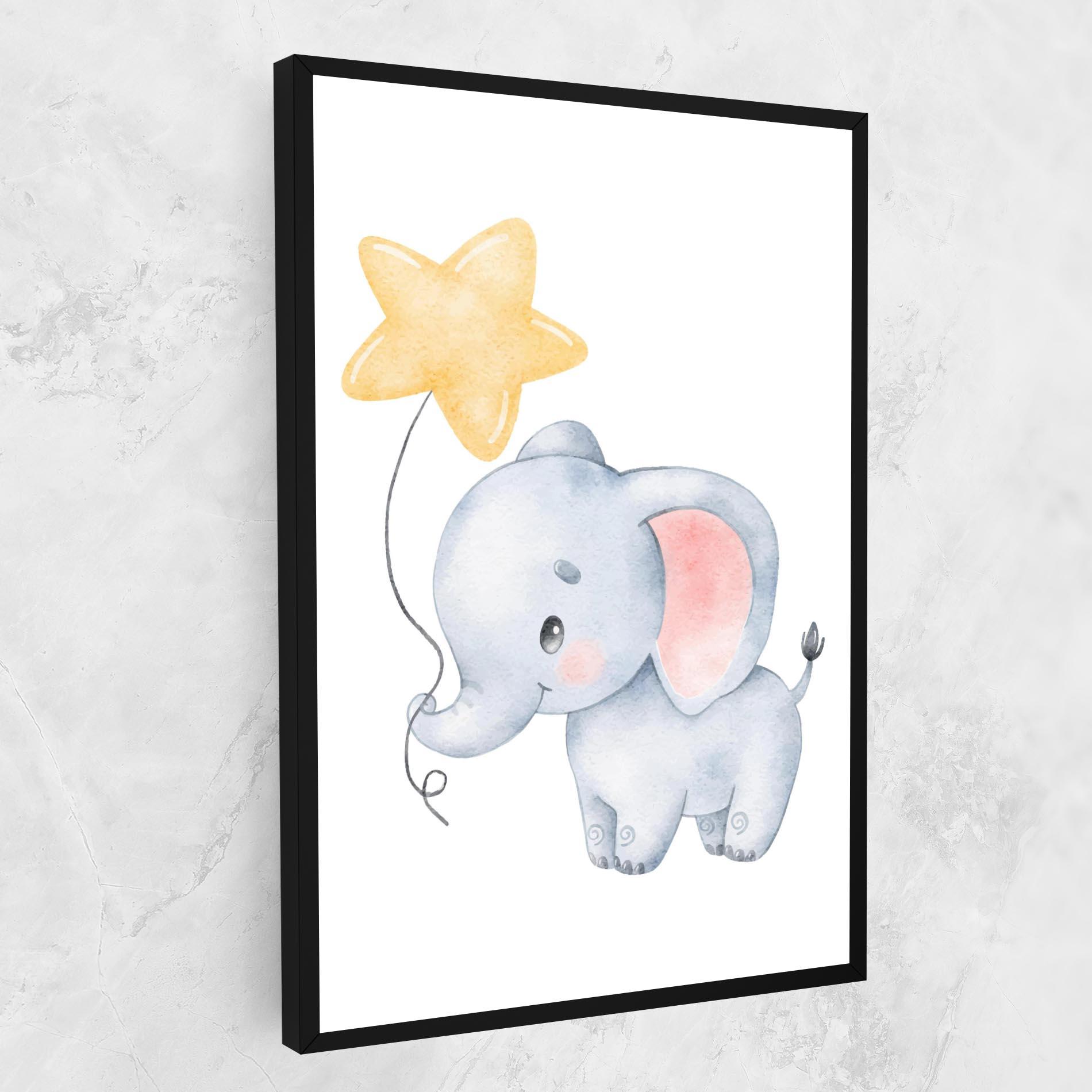 Картина на платно Baby Elephant Kids mockup 1