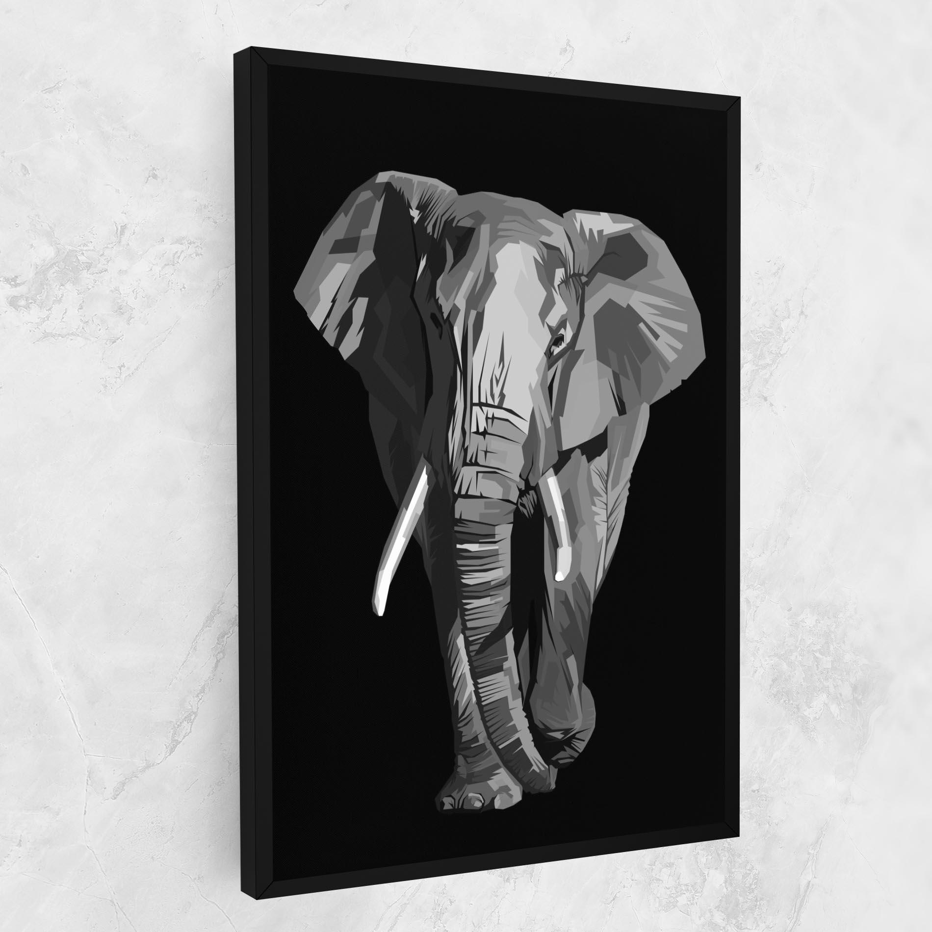 Картина на платно Beautiful Grey Elephant mockup 1