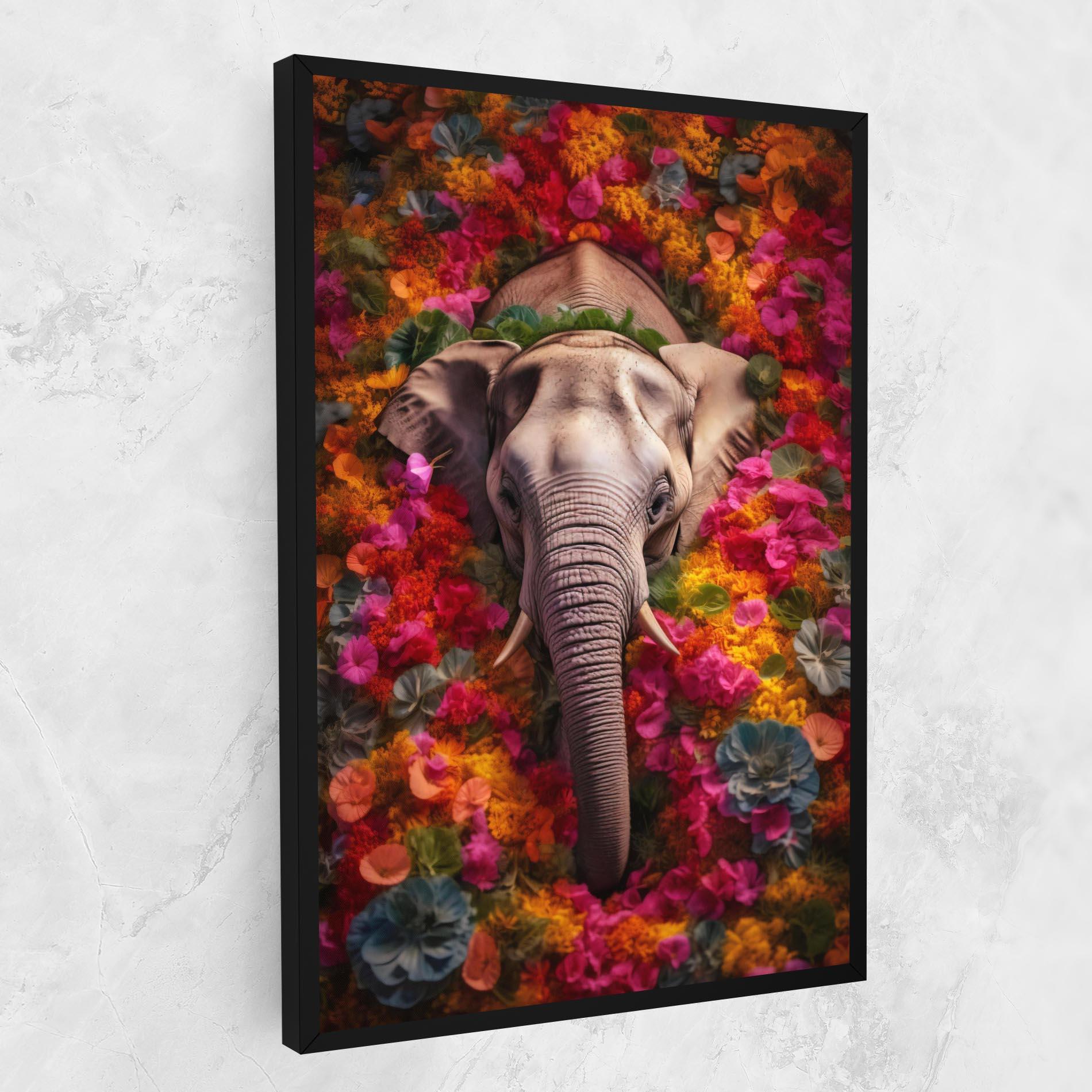 Картина на платно Flower Elephant mockup 1