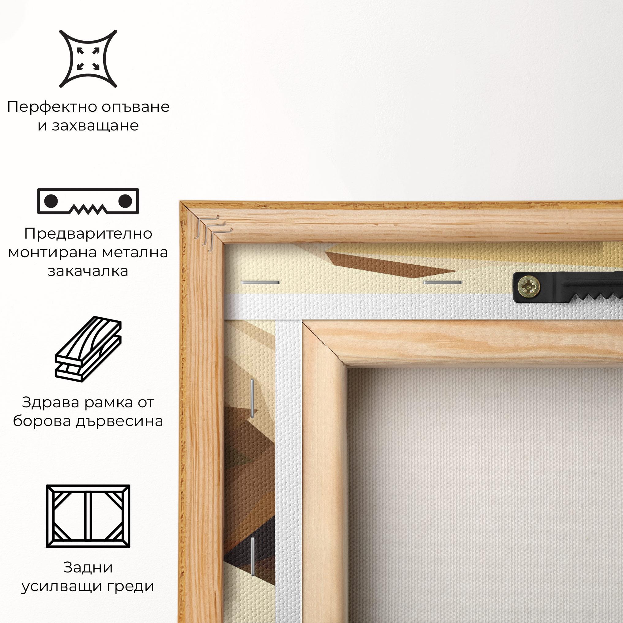 Картина на платно Walking Elephant Cream mockup 5