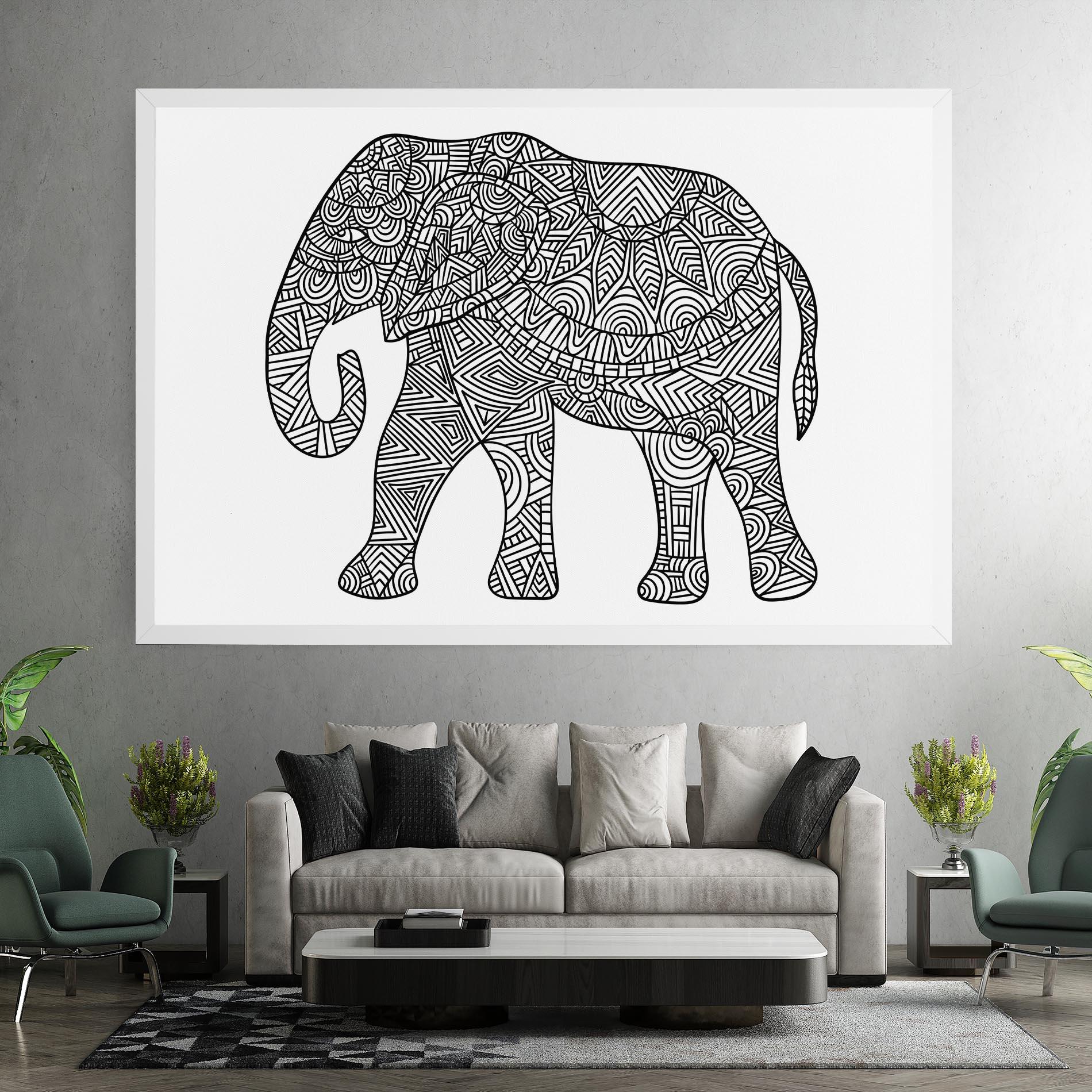 Картина на платно Elephant Mandala mockup 7