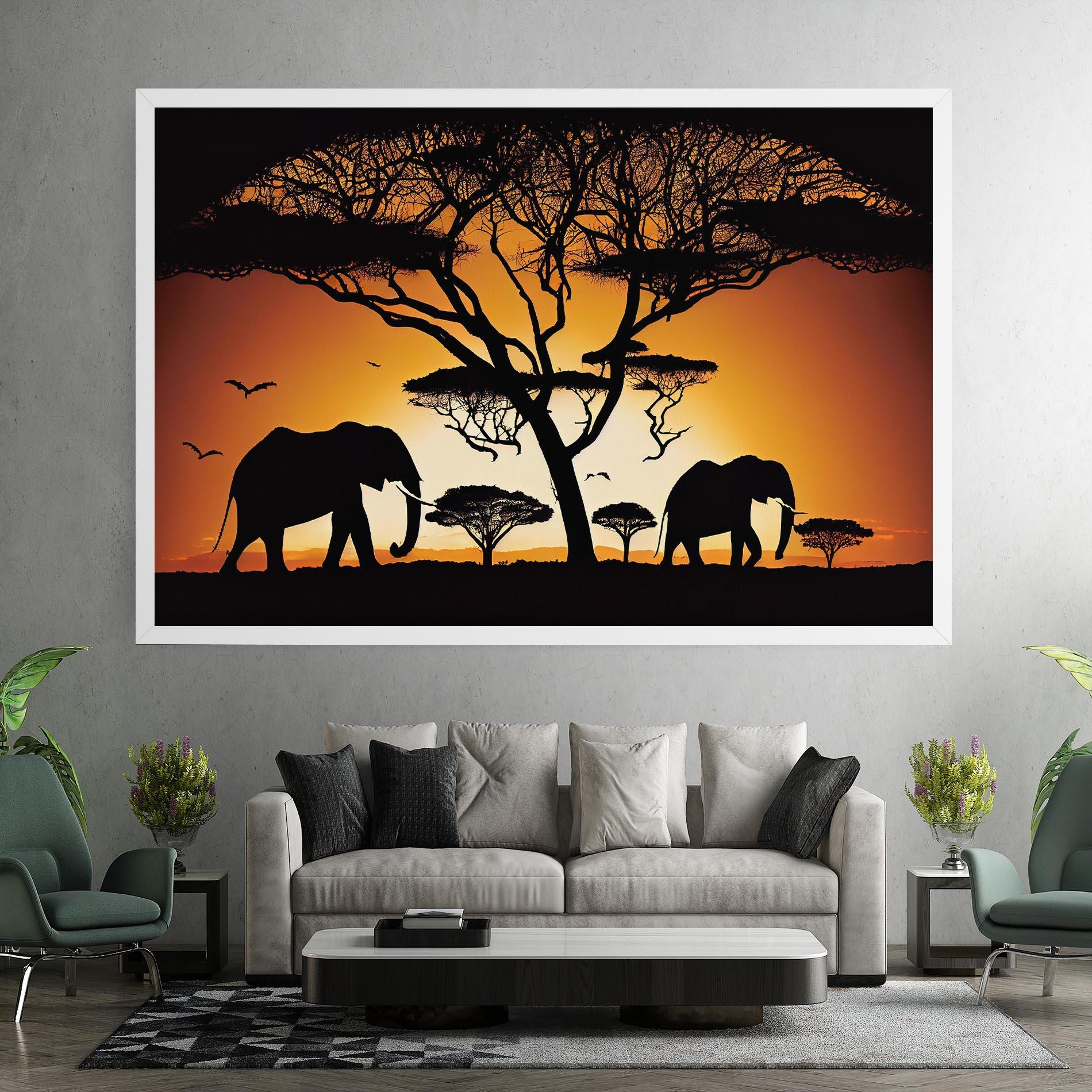 Картина на платно Sunset Silhouette mockup 7