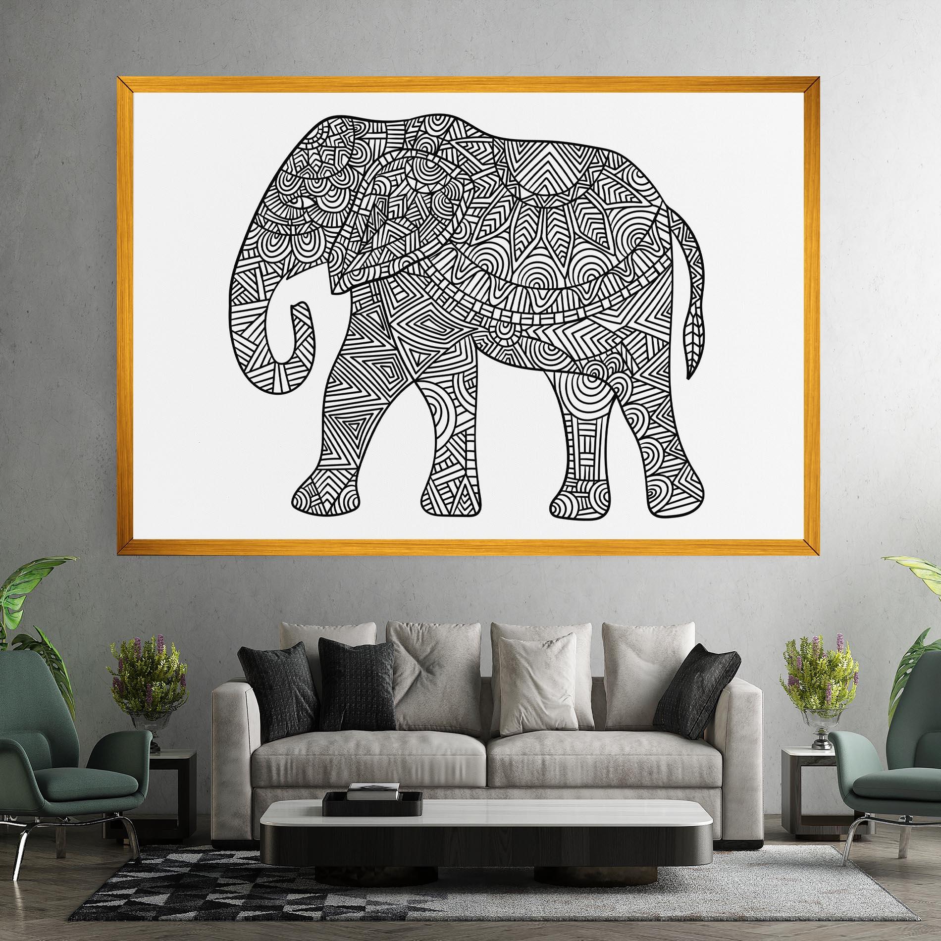 Картина на платно Elephant Mandala mockup 7