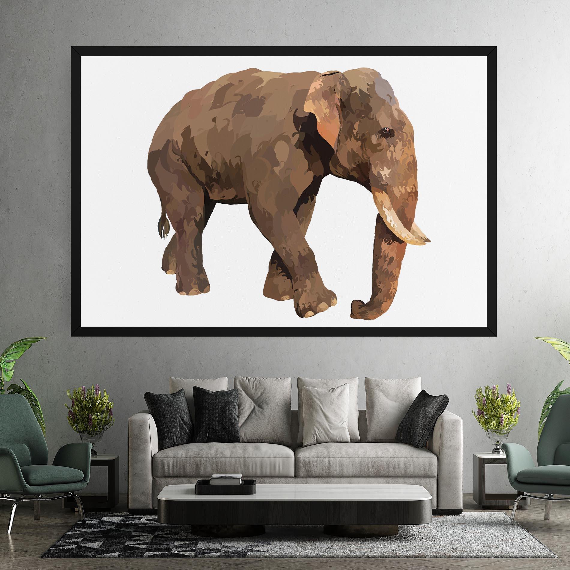 Картина на платно Brown Elephant mockup 7