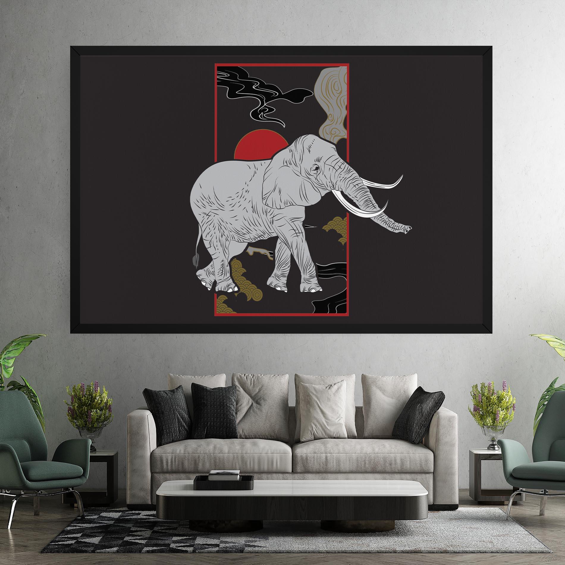 Картина на платно Elephant Asia mockup 7
