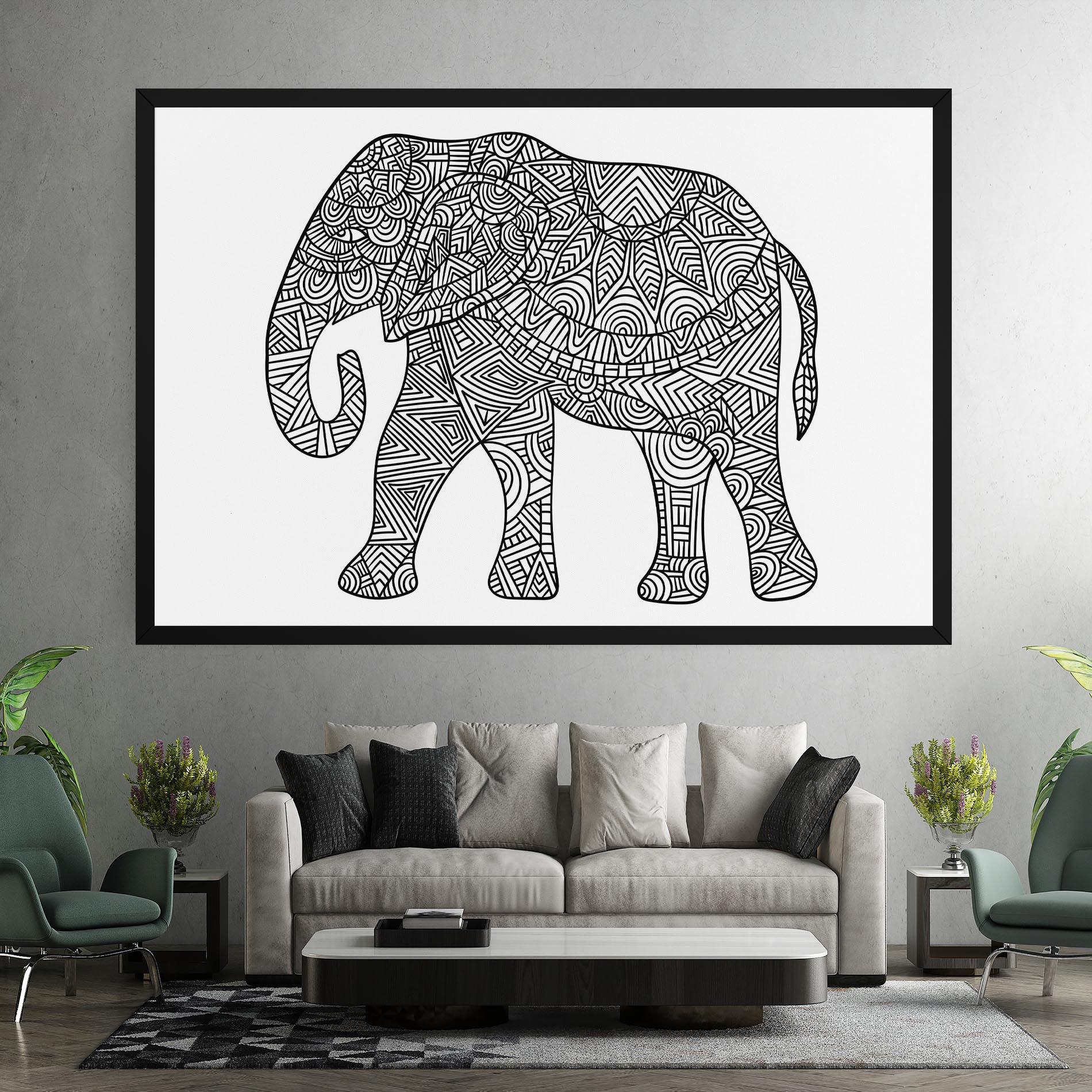 Картина на платно Elephant Mandala mockup 7