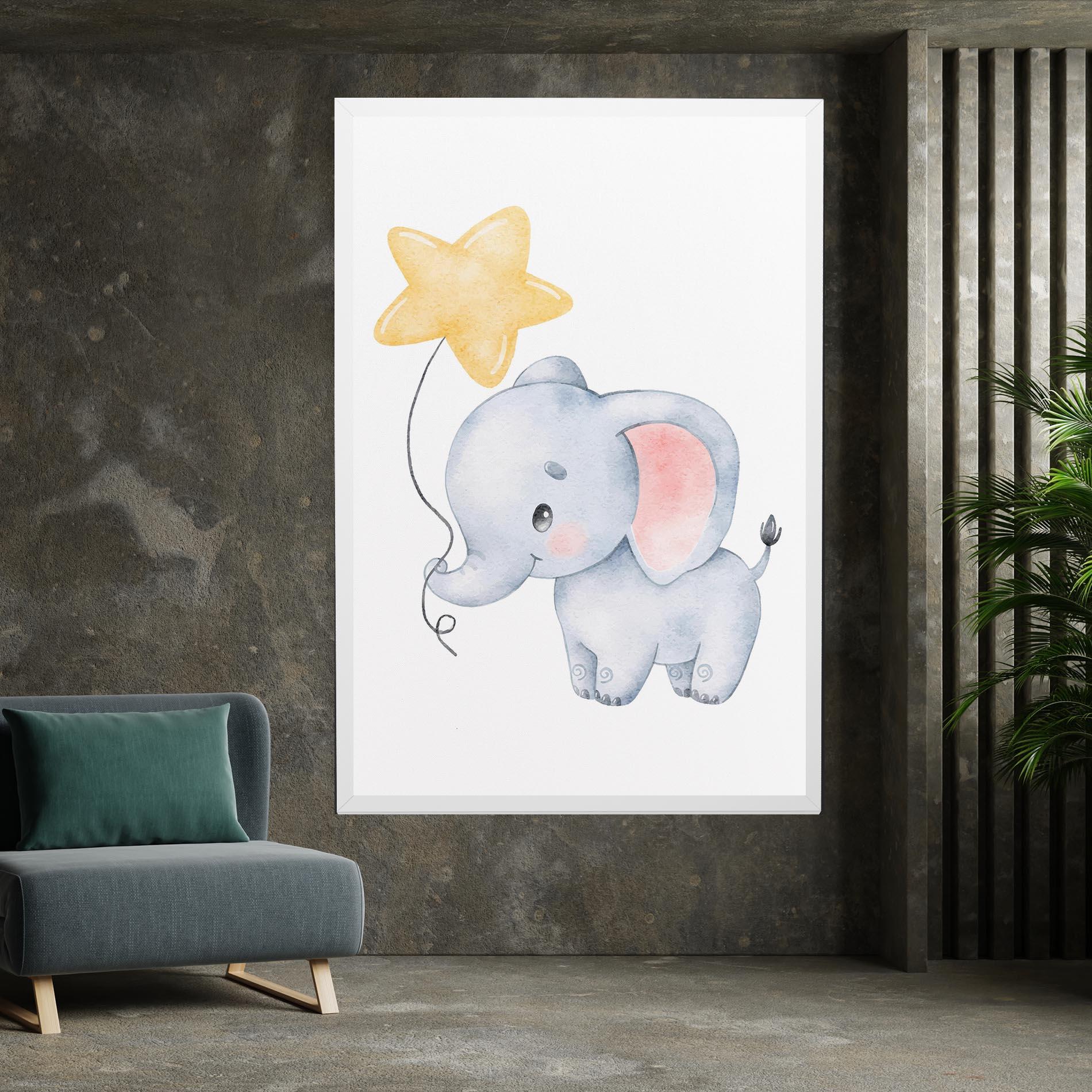 Картина на платно Baby Elephant Kids mockup 7