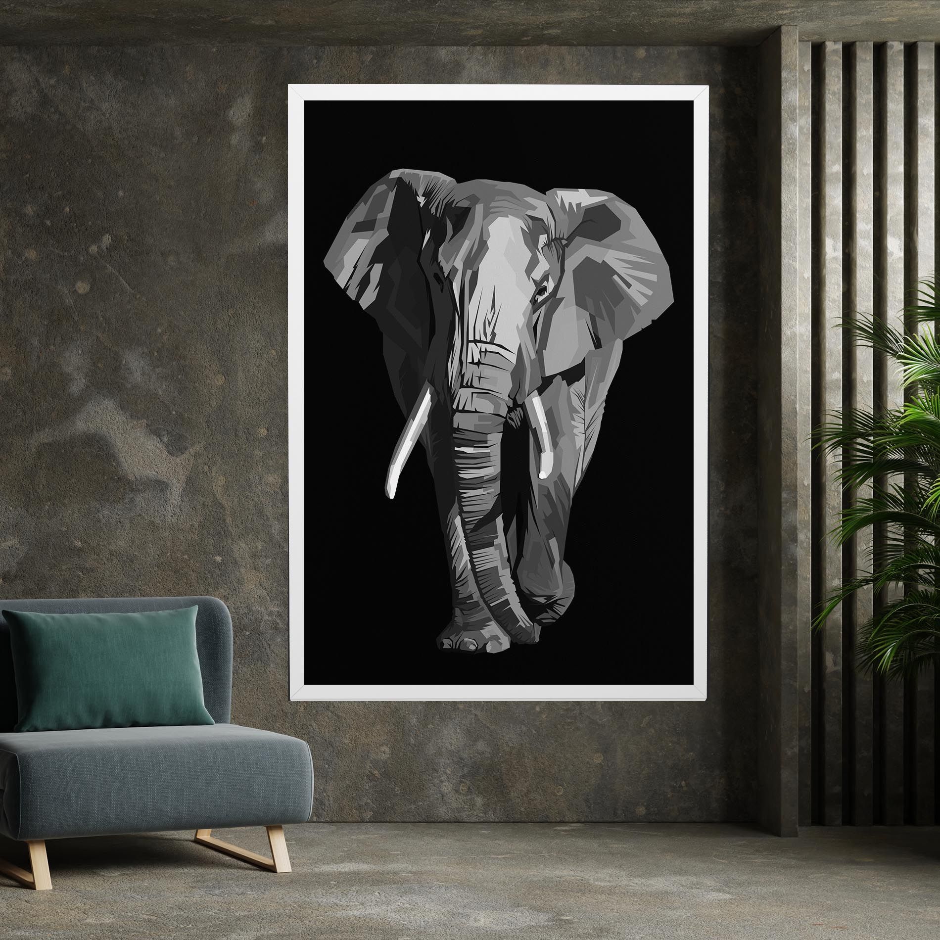 Beautiful Grey Elephant mockup 7