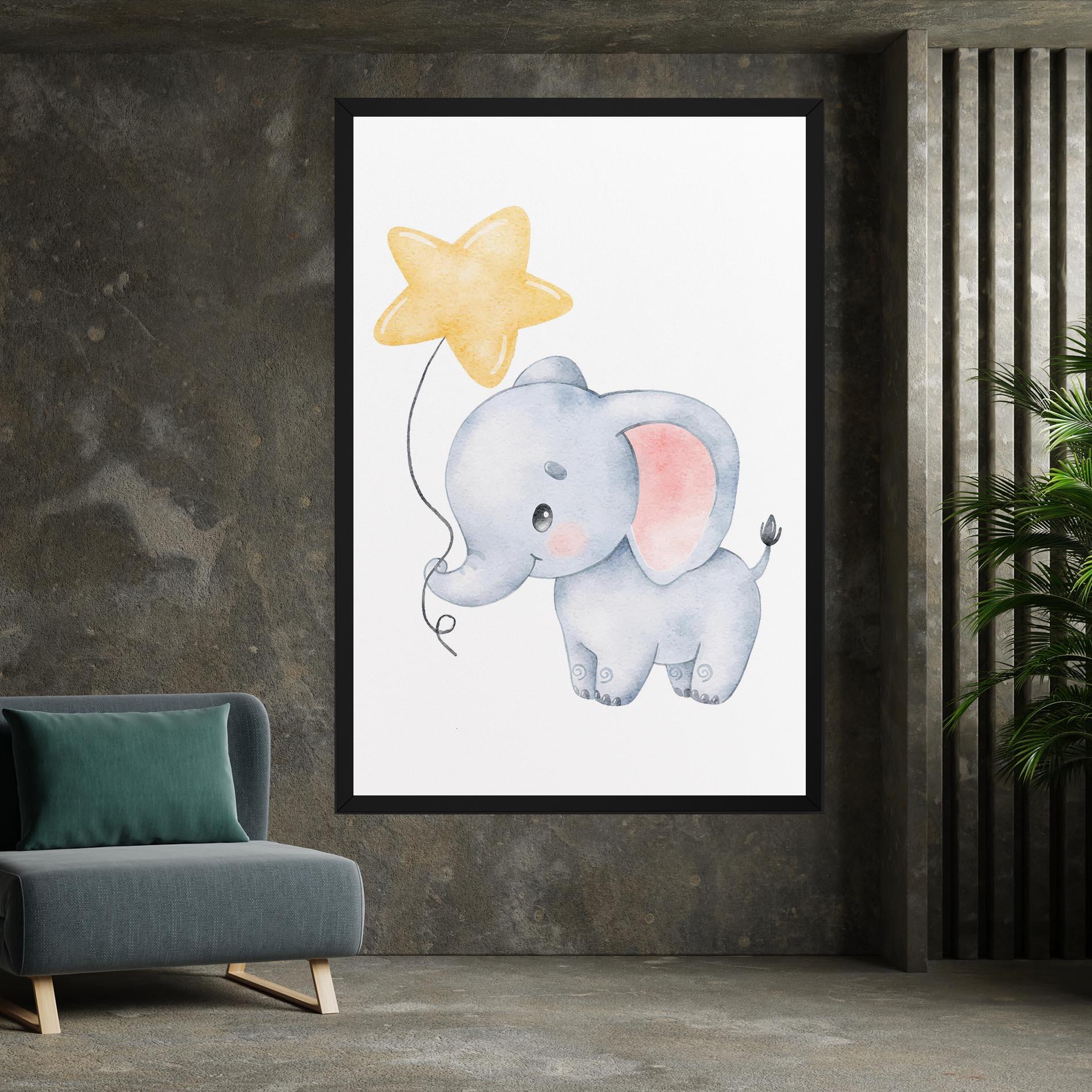 Картина на платно Baby Elephant Kids mockup 7