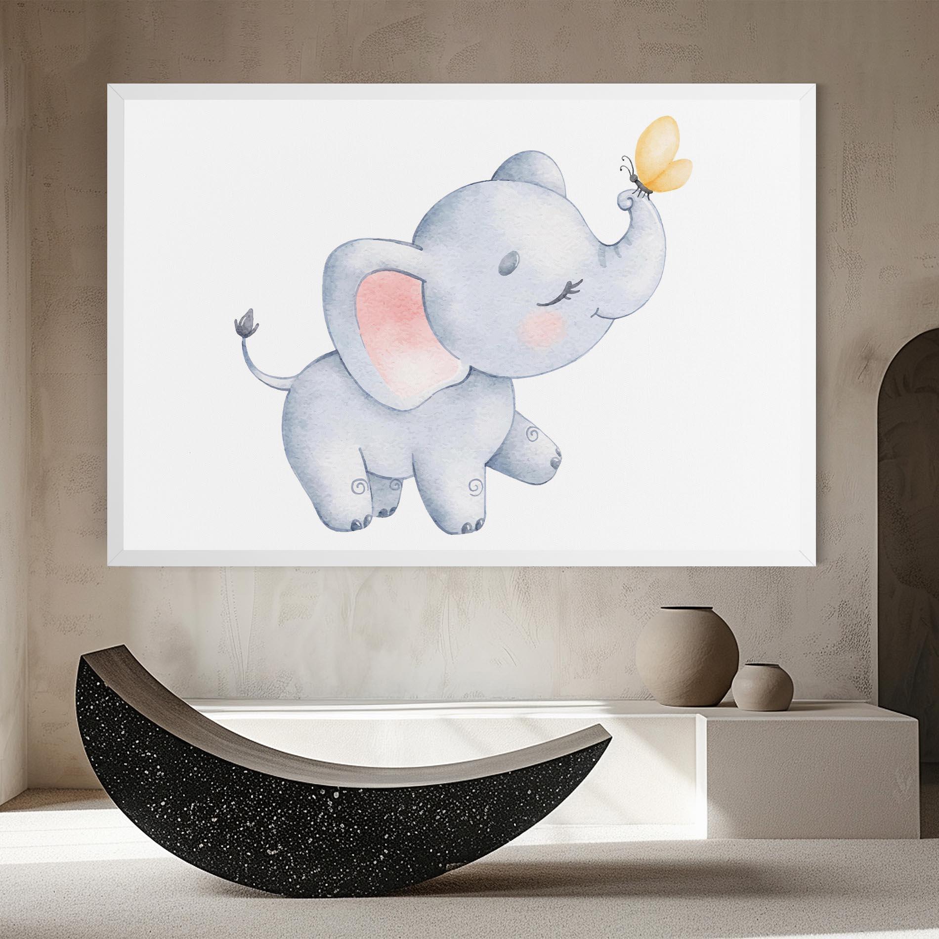 Картина на платно Elephant Butterfly mockup 8