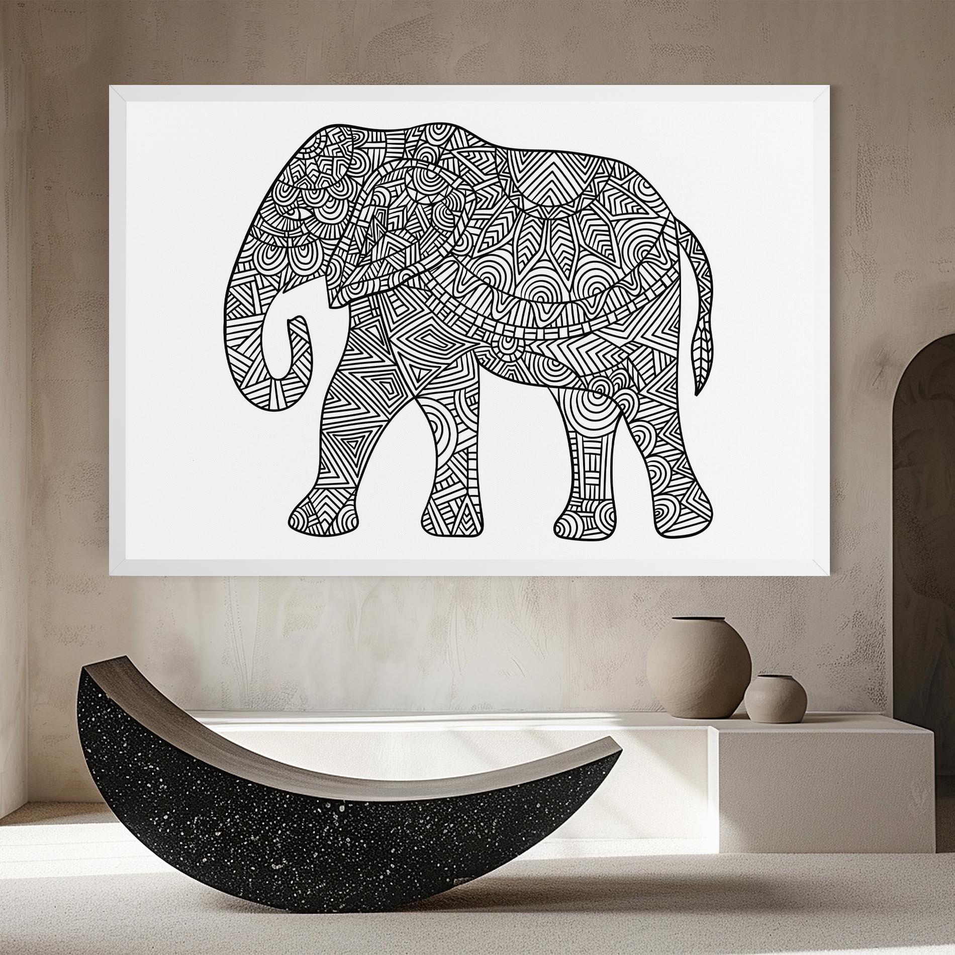 Картина на платно Elephant Mandala mockup 8