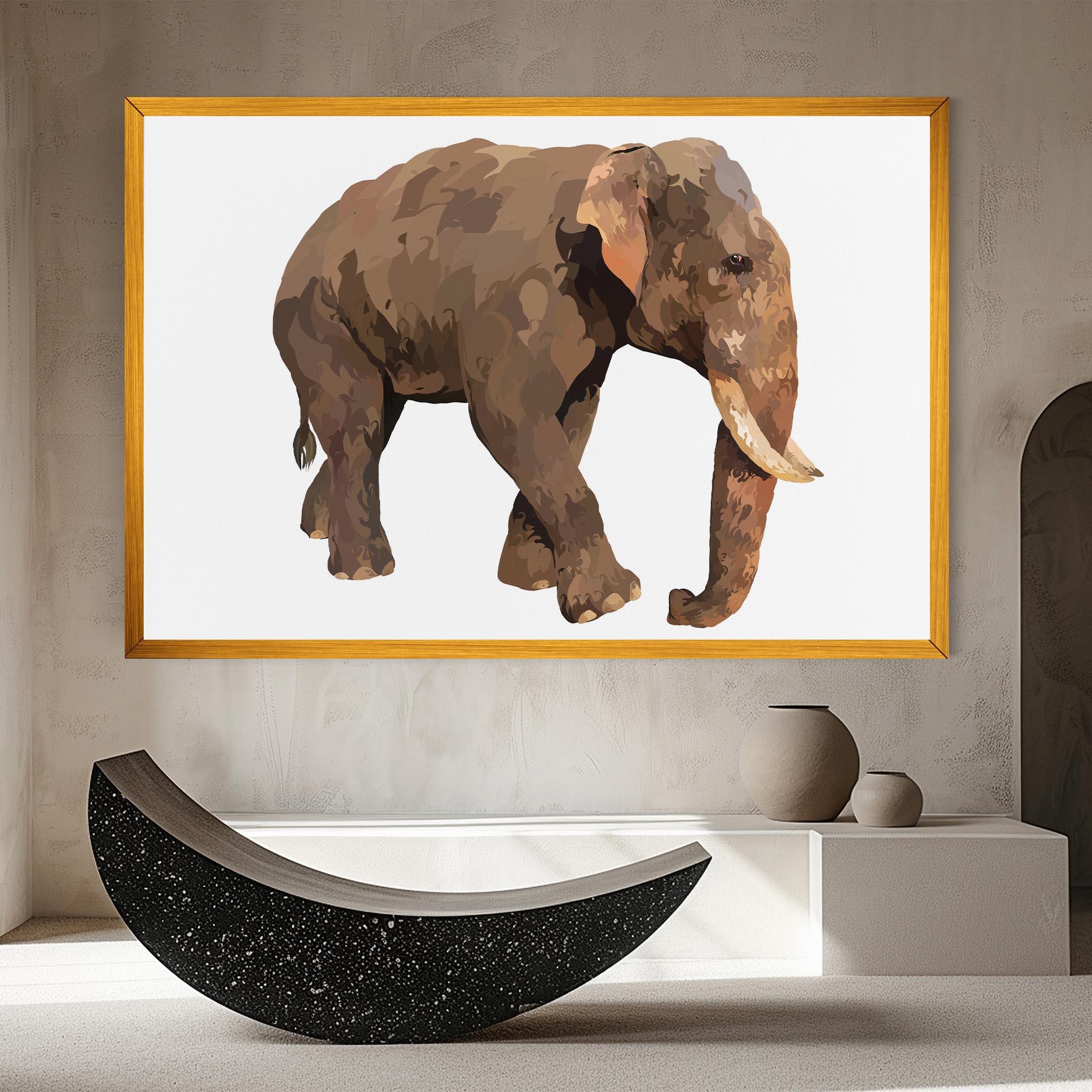 Картина на платно Brown Elephant mockup 8