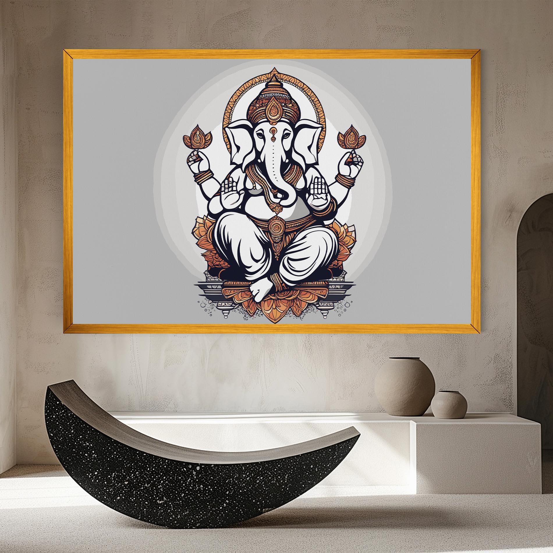 Картина на платно Chaturthi Greys mockup 8
