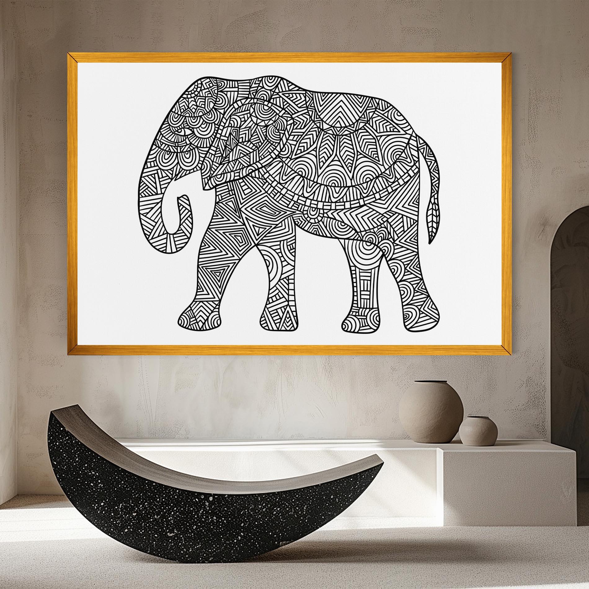 Картина на платно Elephant Mandala mockup 8