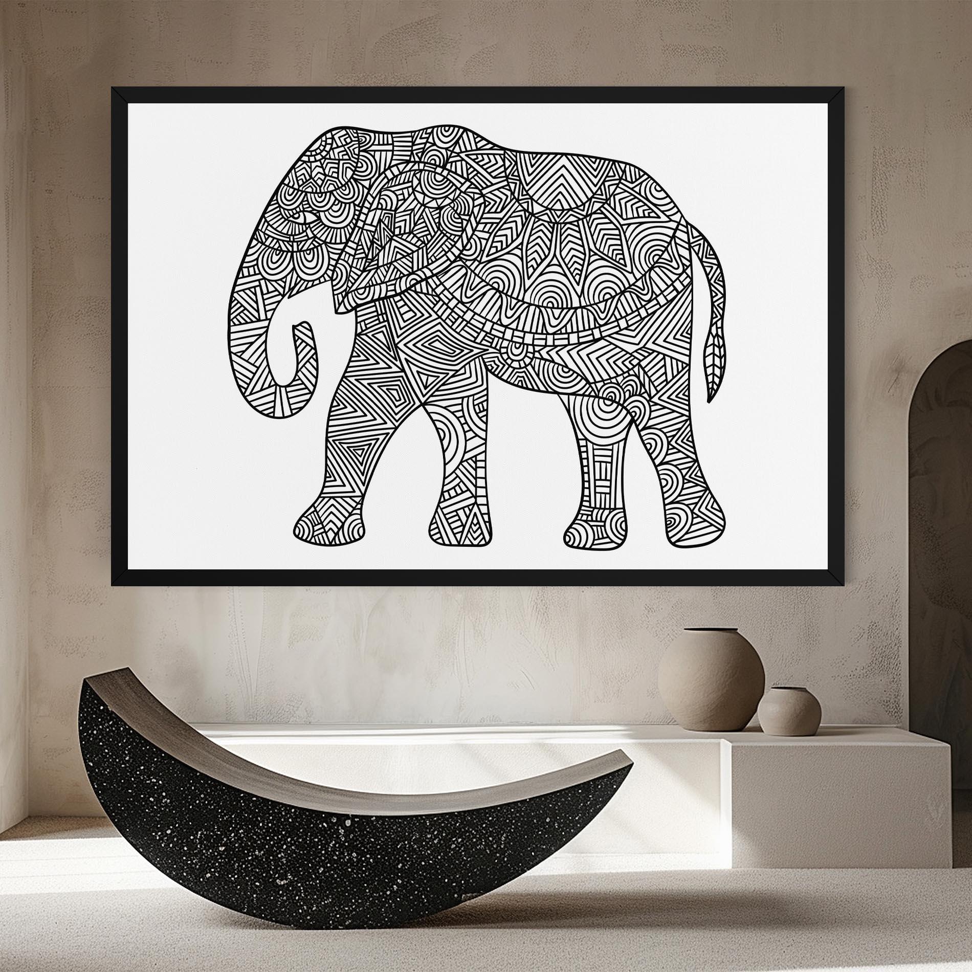 Картина на платно Elephant Mandala mockup 8