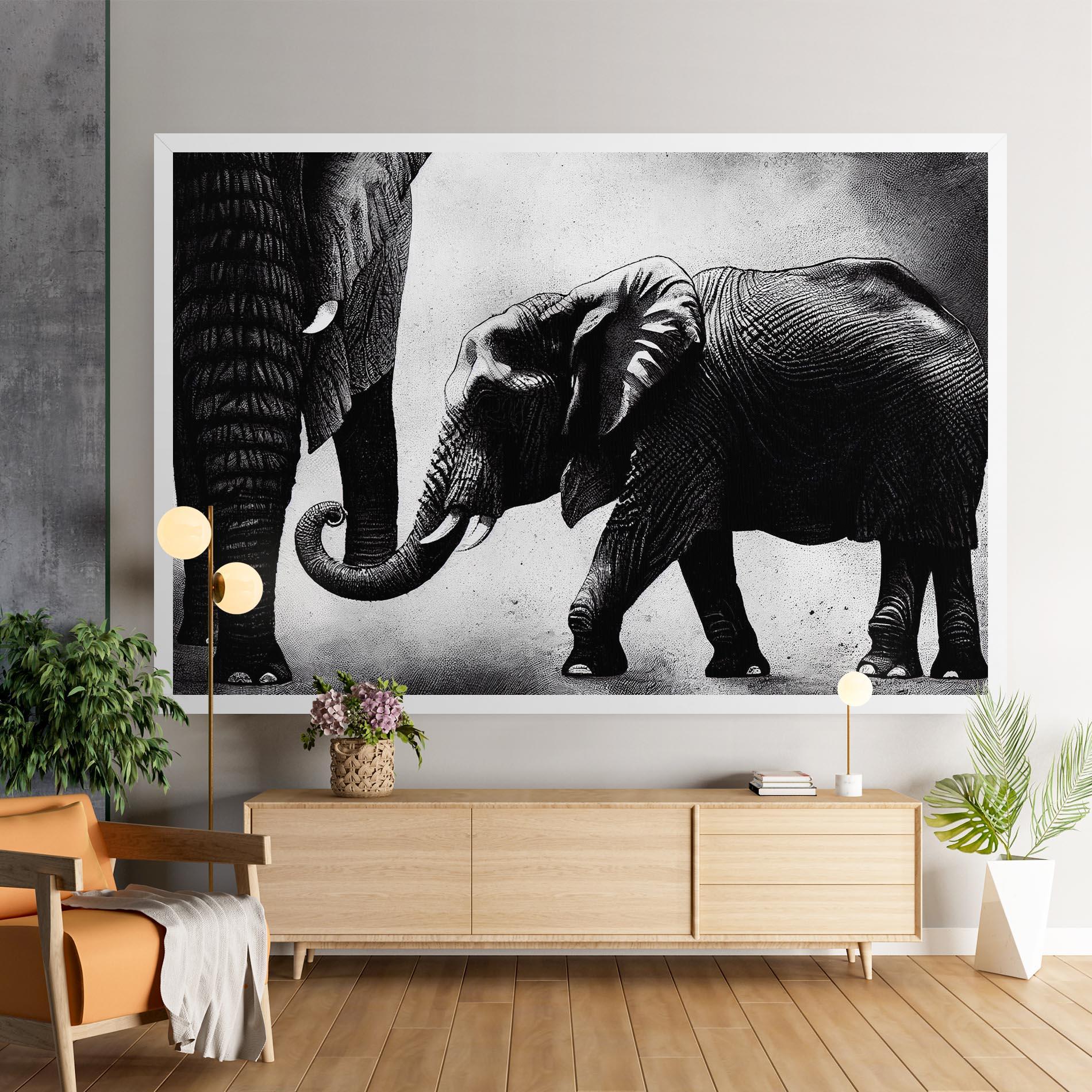 Картина на платно Baby Elephant mockup 9