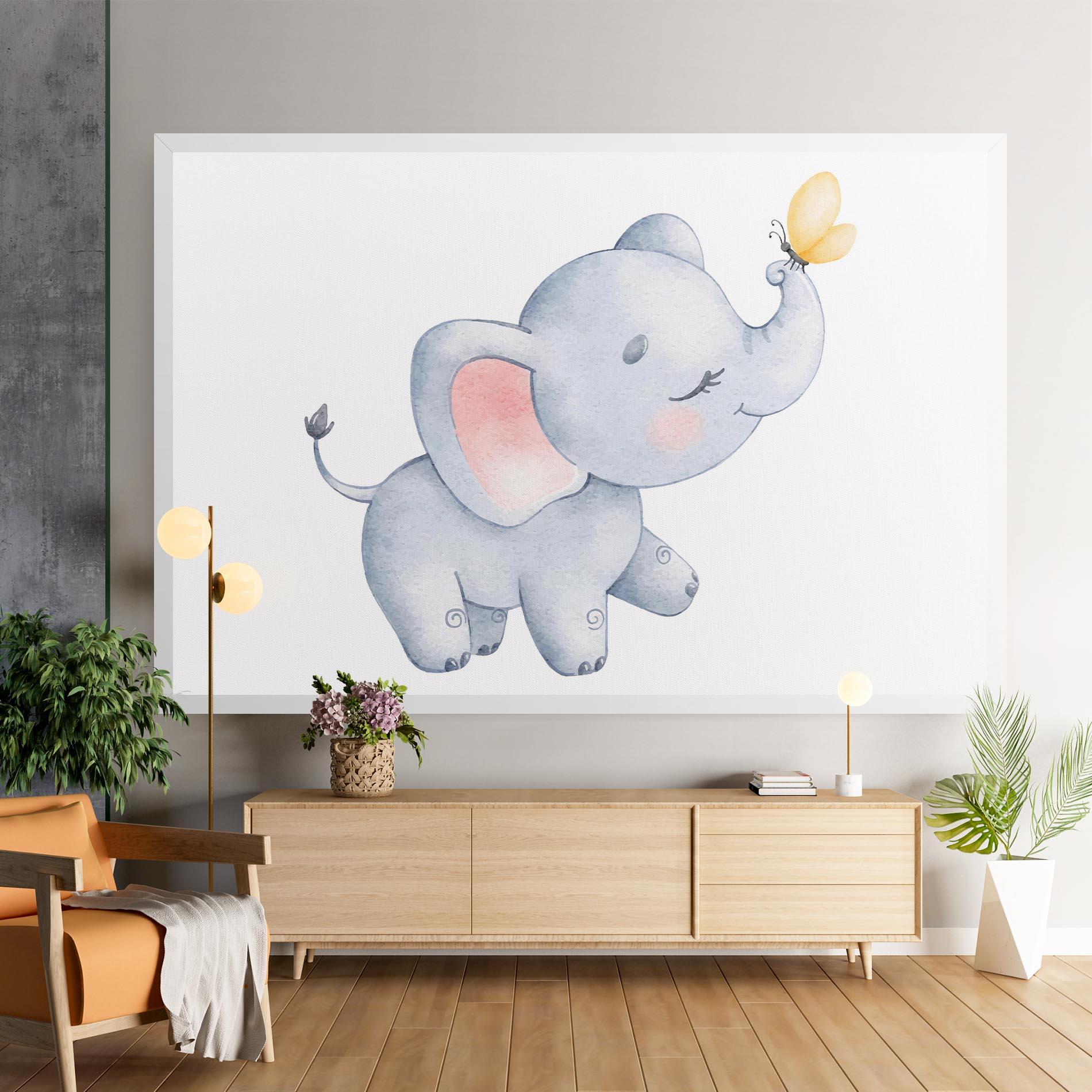 Картина на платно Elephant Butterfly mockup 9