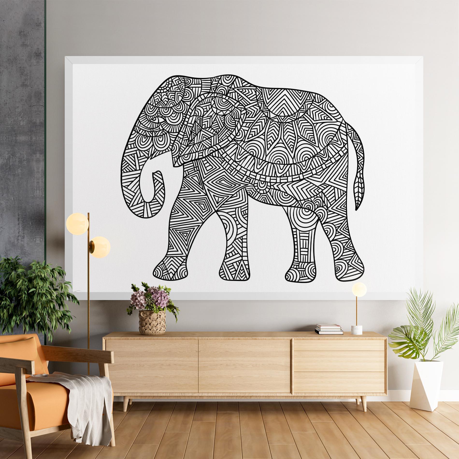 Картина на платно Elephant Mandala mockup 9