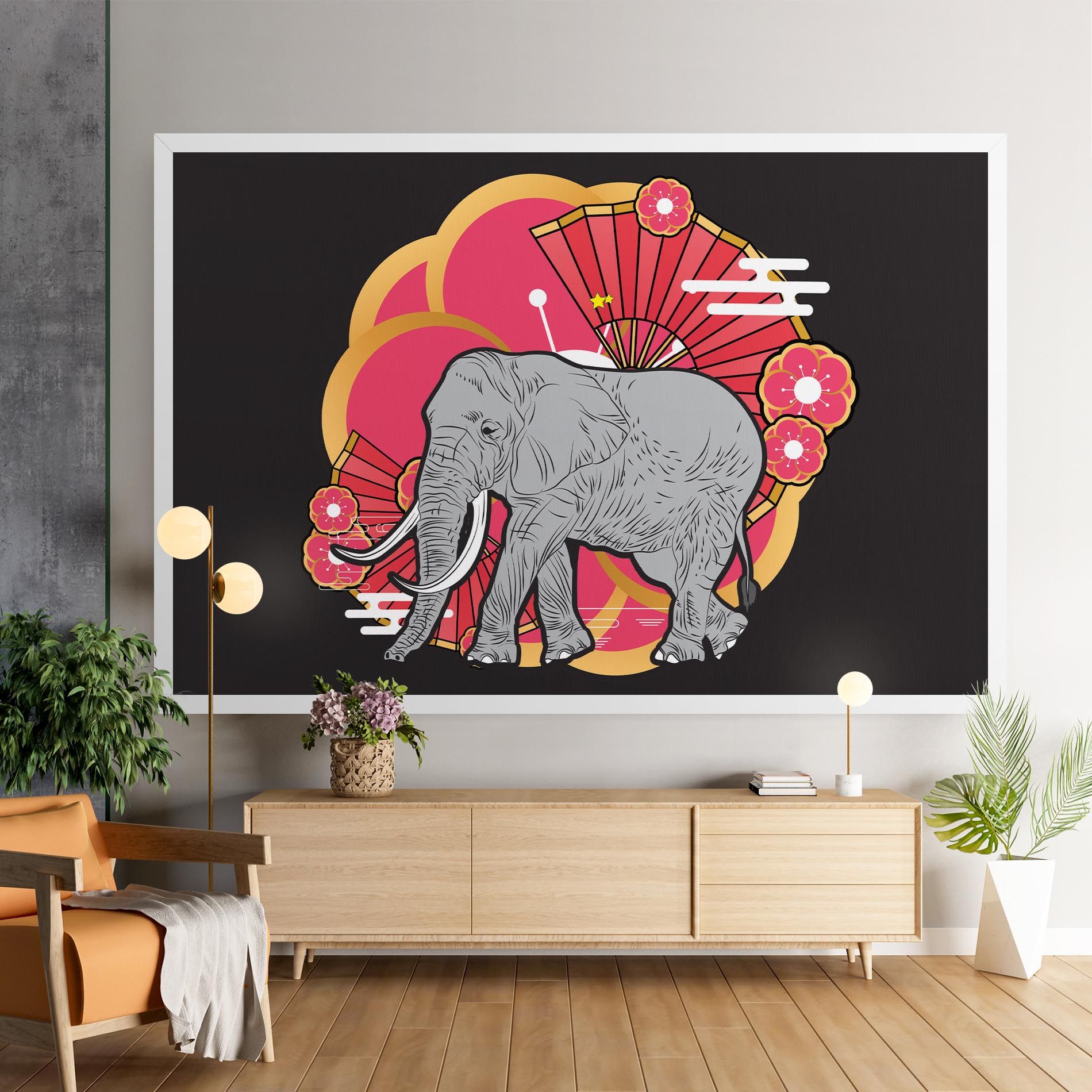 Elephant On Pink mockup 9