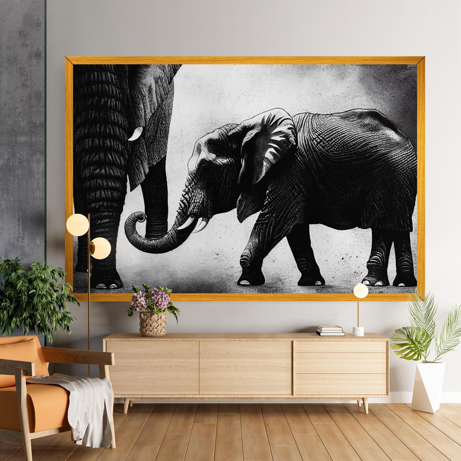 Картина на платно Baby Elephant mockup 9