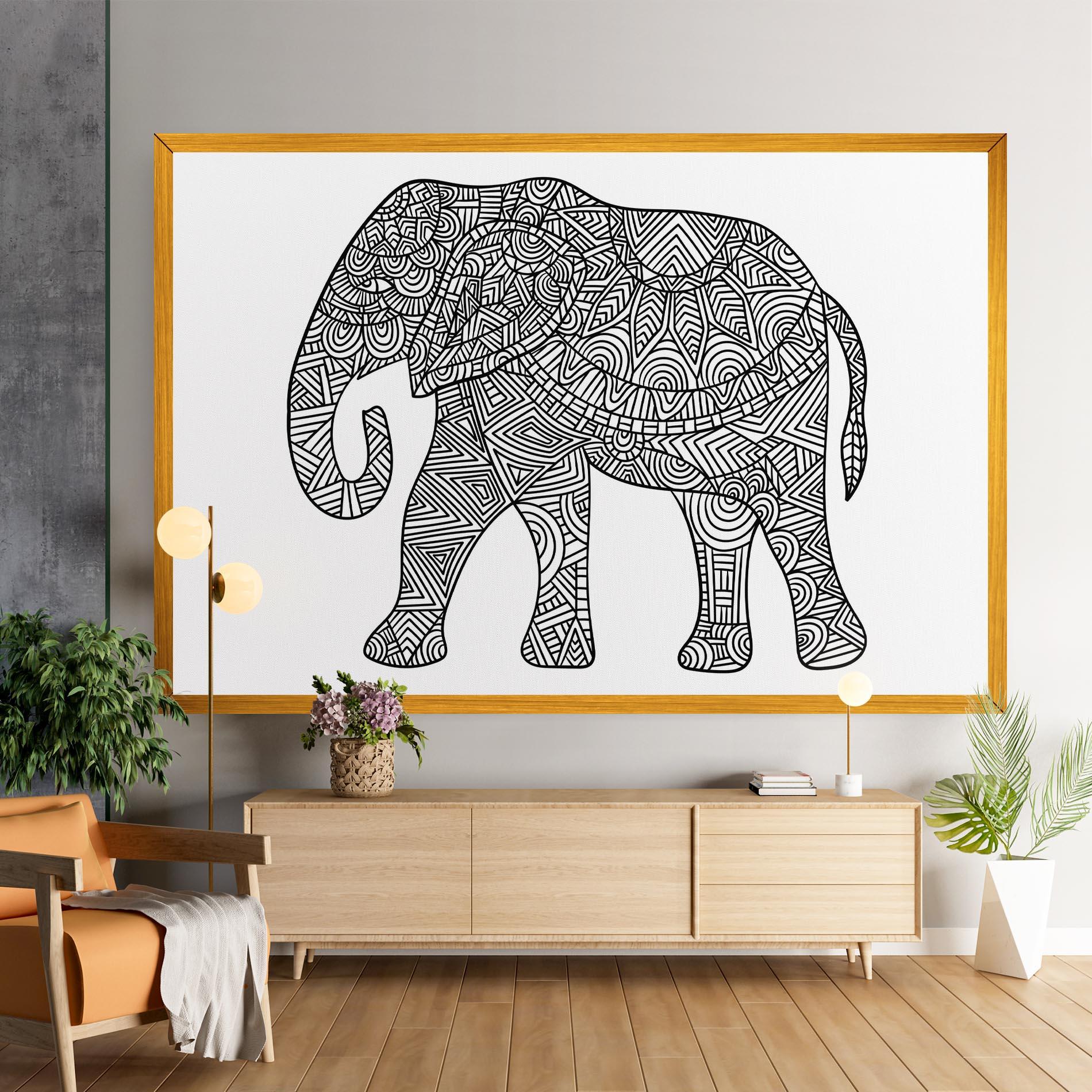 Картина на платно Elephant Mandala mockup 9