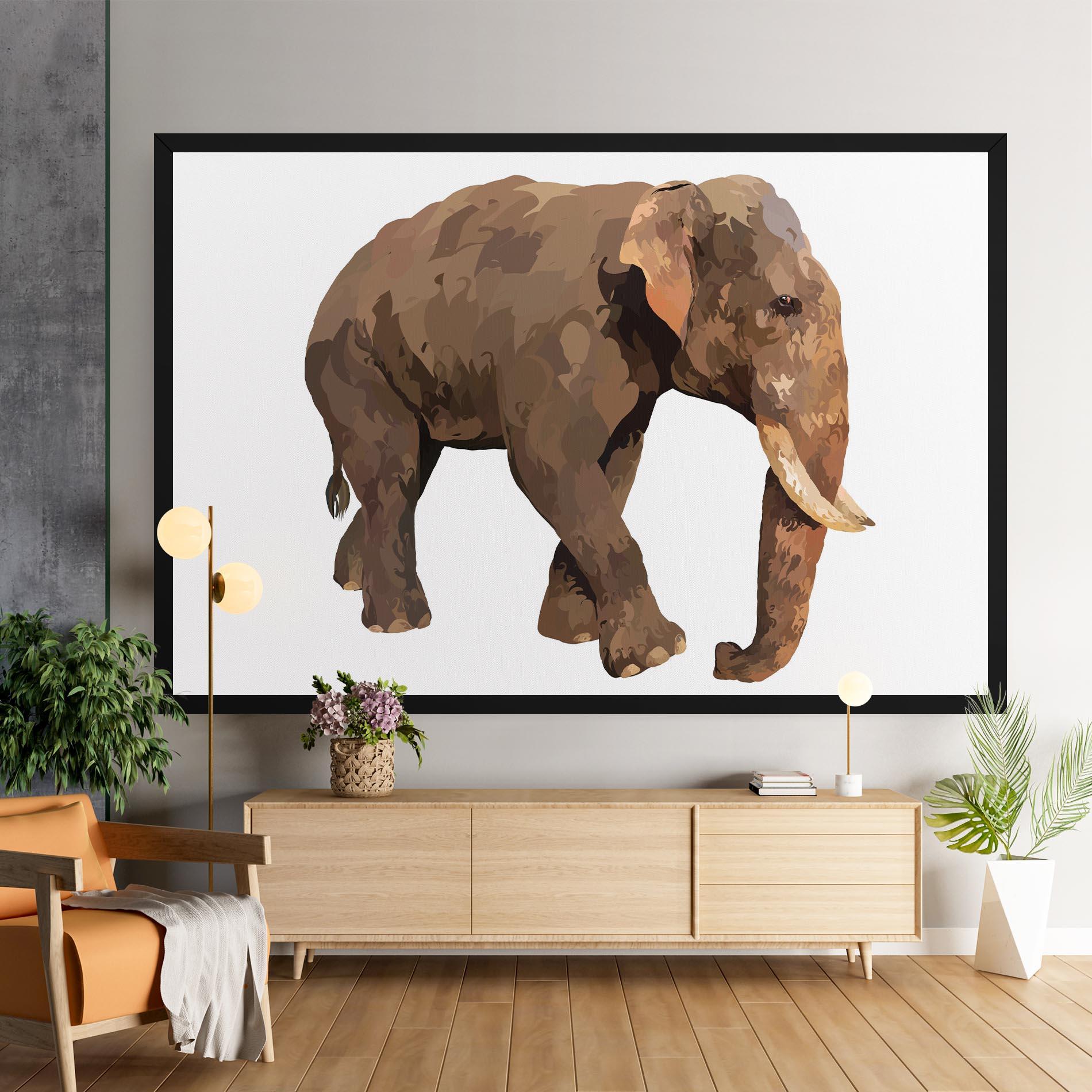Картина на платно Brown Elephant mockup 9