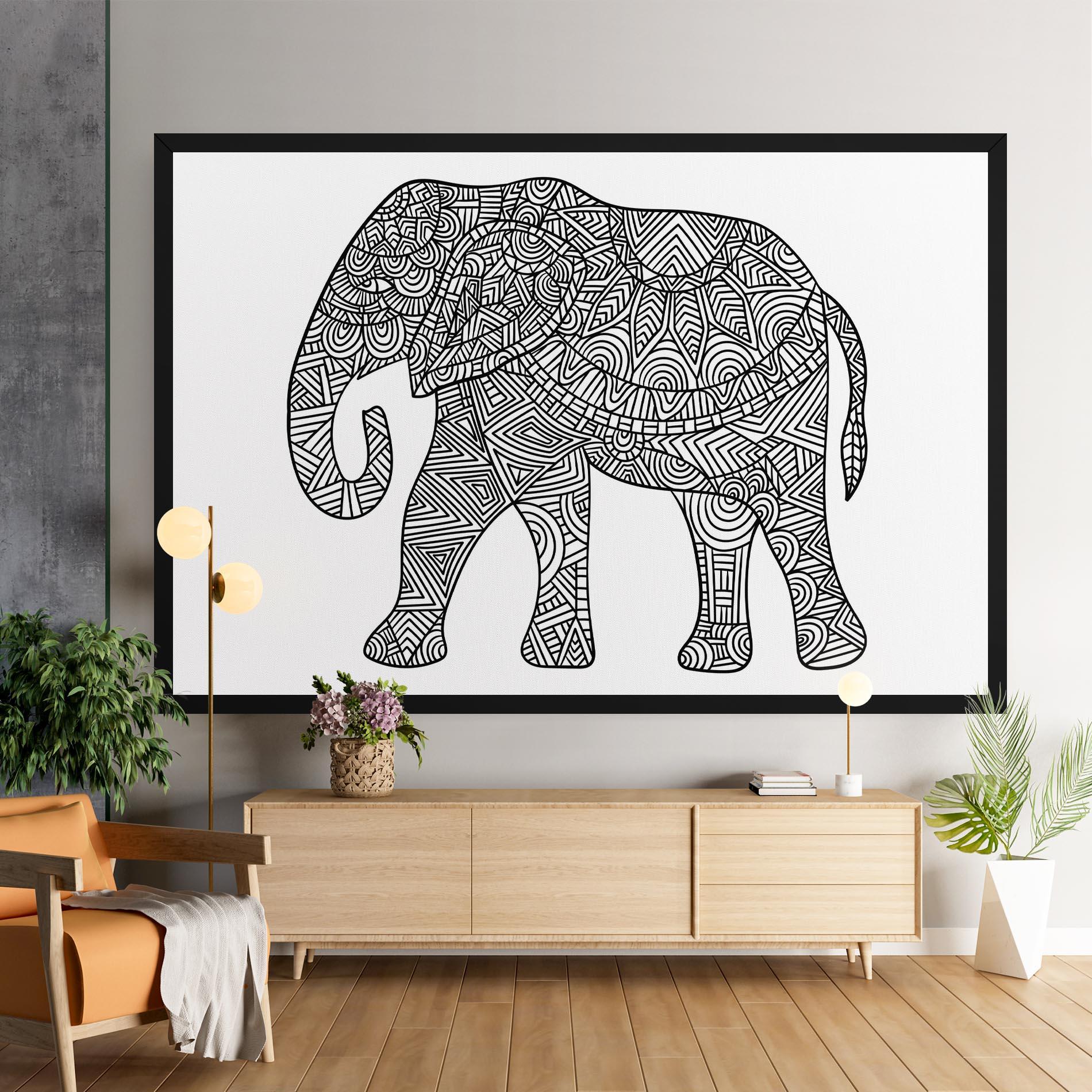 Картина на платно Elephant Mandala mockup 9