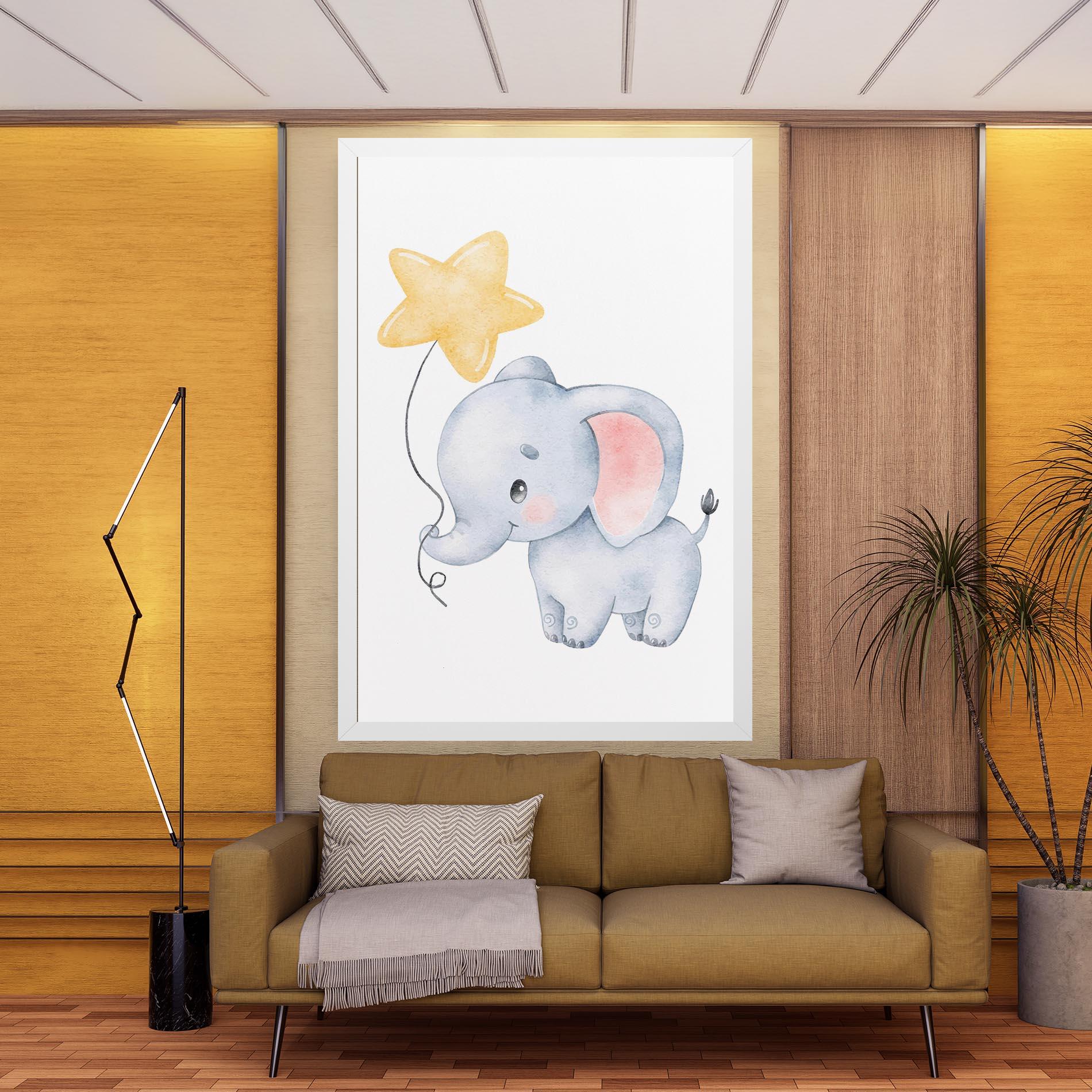 Картина на платно Baby Elephant Kids mockup 9