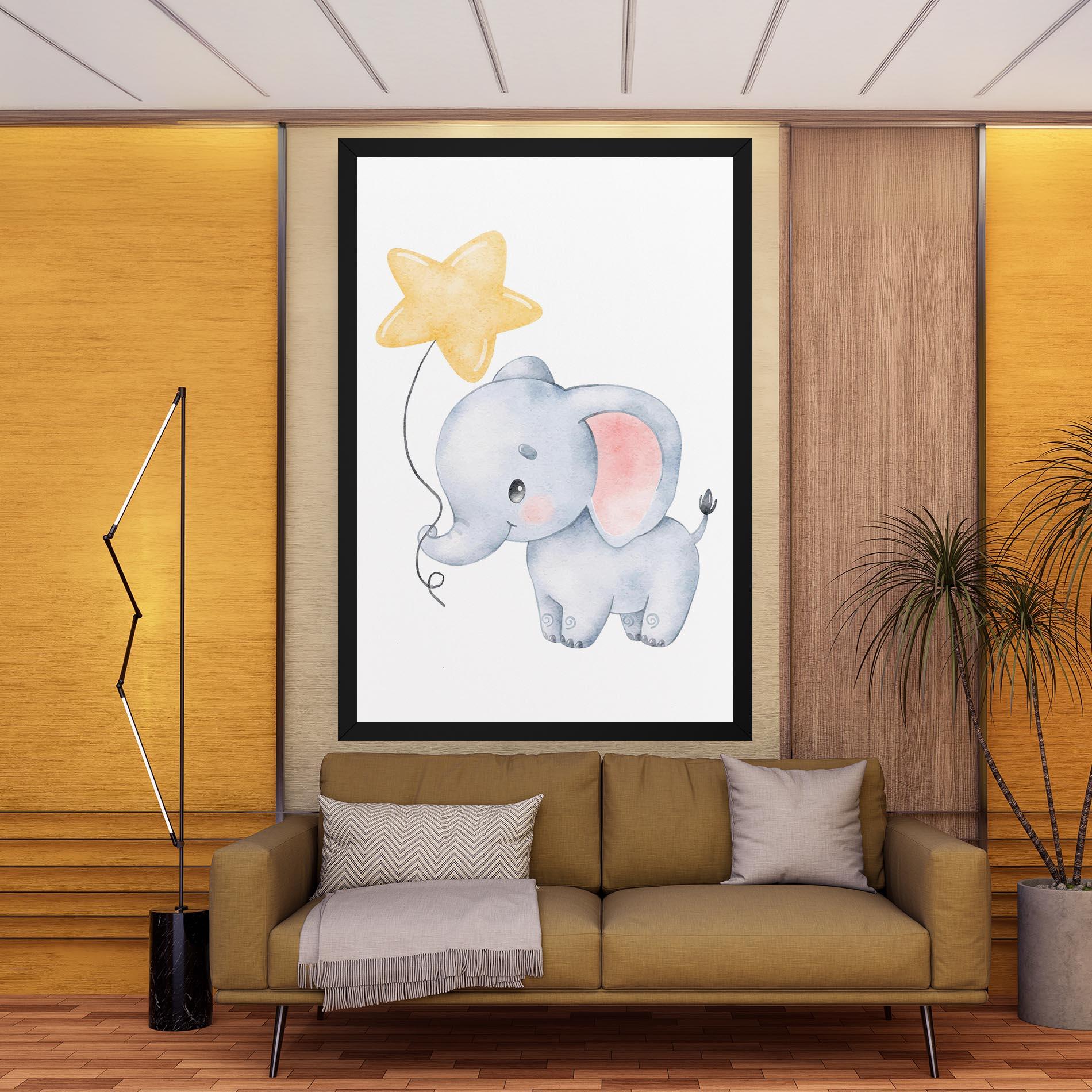 Картина на платно Baby Elephant Kids mockup 9