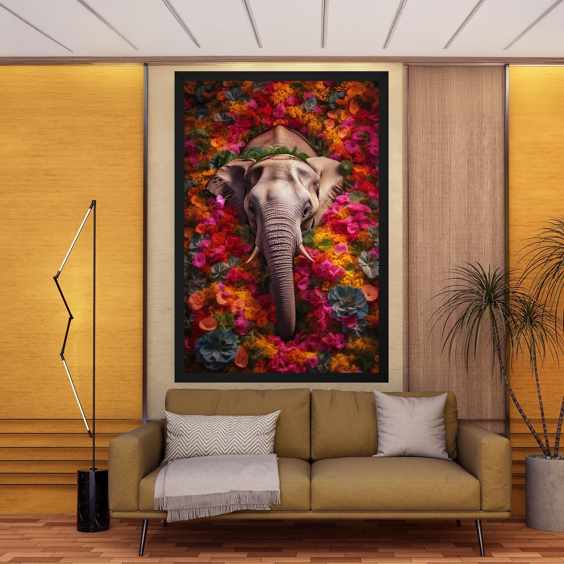 Картина на платно Flower Elephant mockup 9