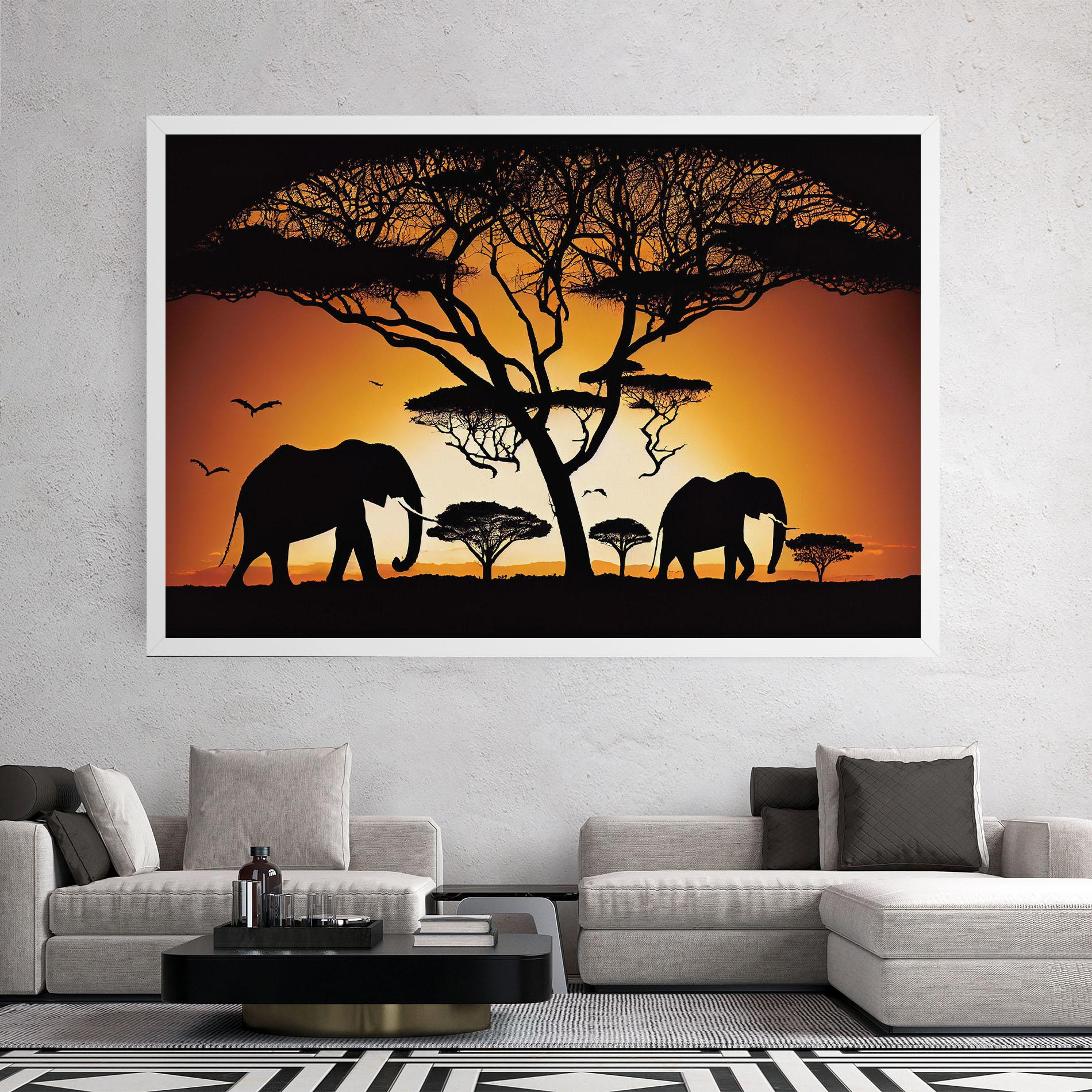 Картина на платно Sunset Silhouette mockup 2