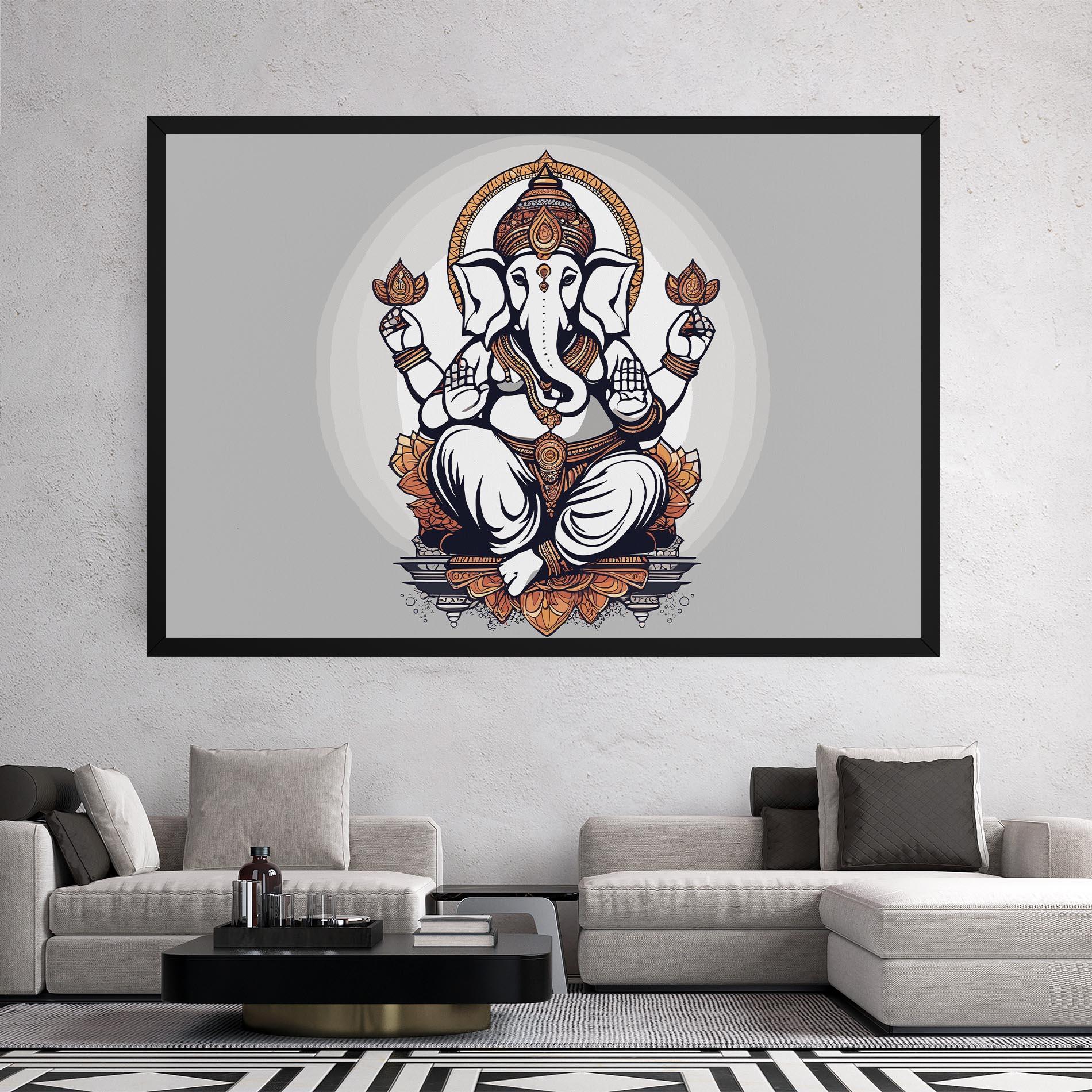 Картина на платно Chaturthi Greys mockup 2