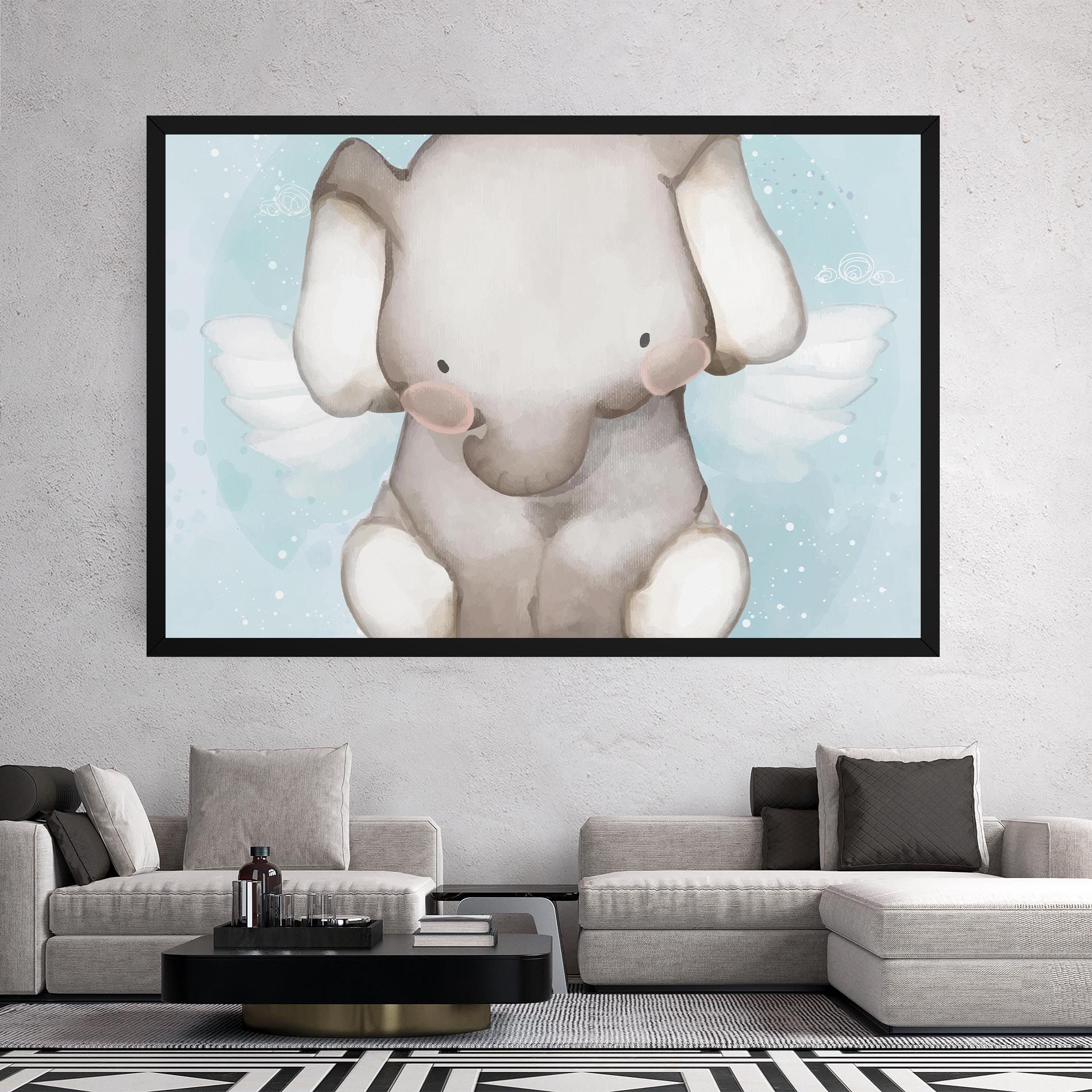 Elephant On Blue mockup 2