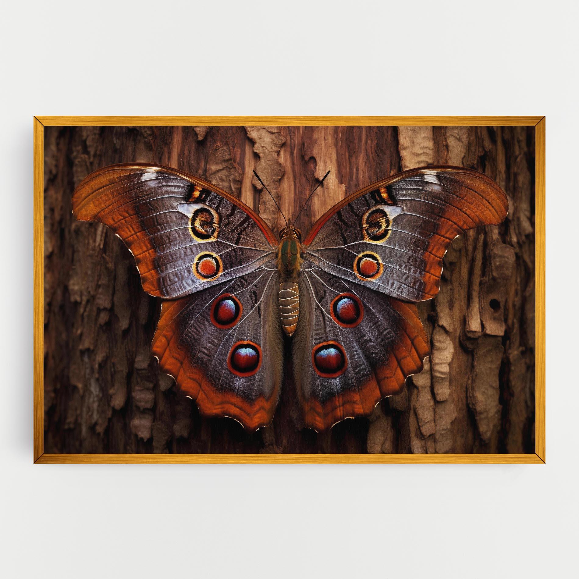 Картина на платно Brown Eyes Butterfly mockup 0
