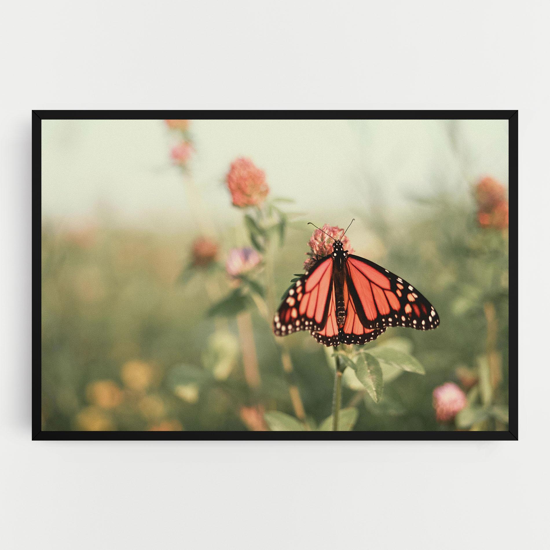 Картина на платно Light Red Butterfly mockup 0