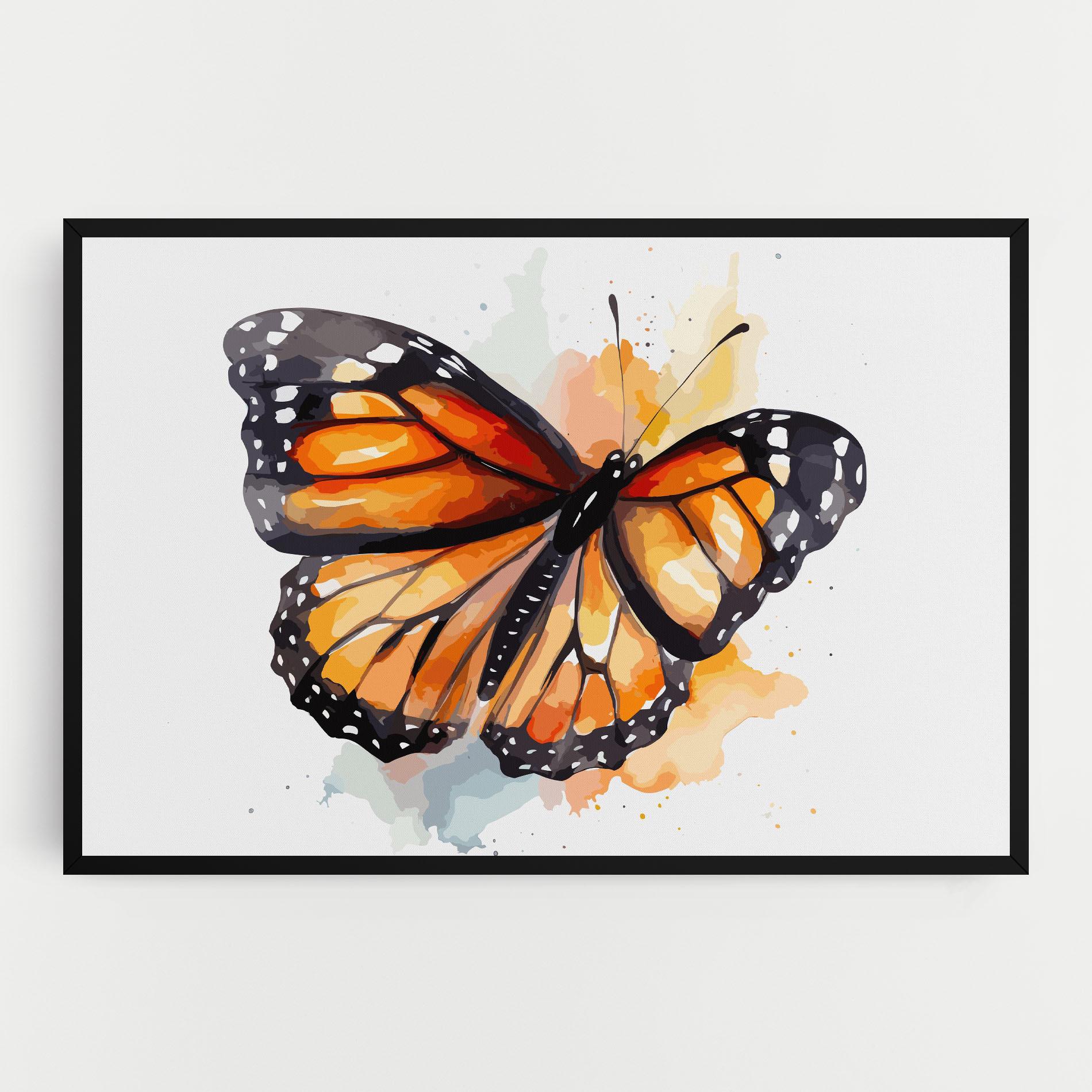 Картина на платно Orange Butterfly mockup 0